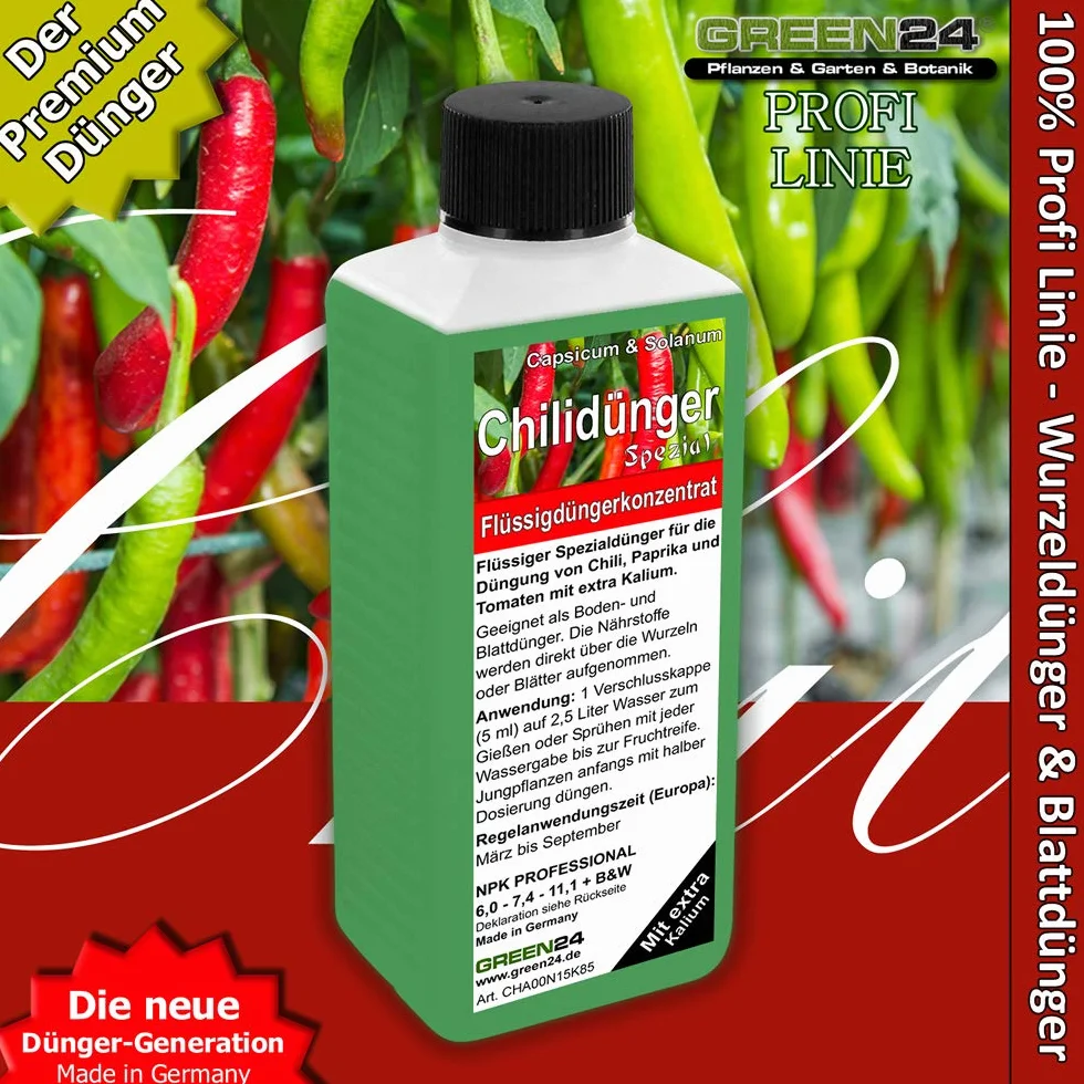 GREEN24 Nawóz chili Spezial Capsicum, do nawożenia chili (chili), papryki i pomidorów, płynny nawóz z profesjonalnej linii