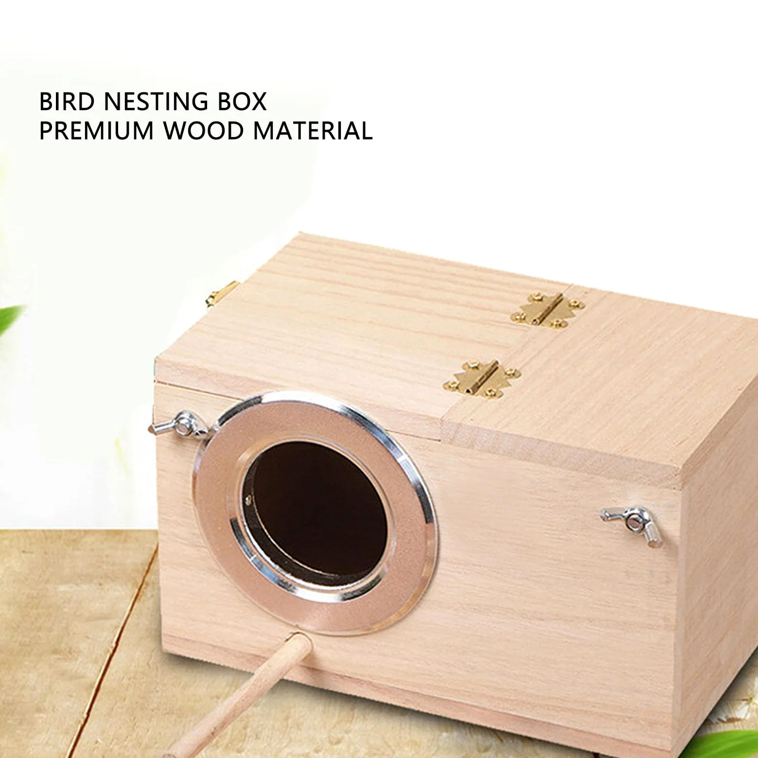 Cryfokt Drewniana Budka Lęgowa dla Ptaków Ręcznie Wykonana Budka Lęgowa dla Papużek i Papug 30x25x20cm