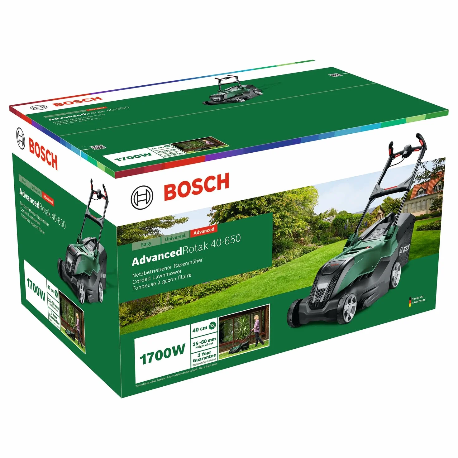 Bosch AdvancedRotak 40-650 kosiarka sieciowa 1700 W 40 cm