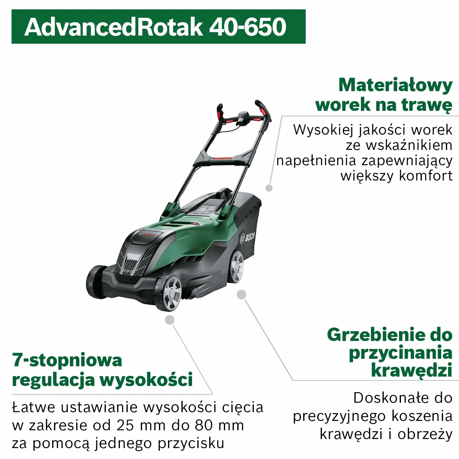 Bosch AdvancedRotak 40-650 kosiarka sieciowa 1700 W 40 cm