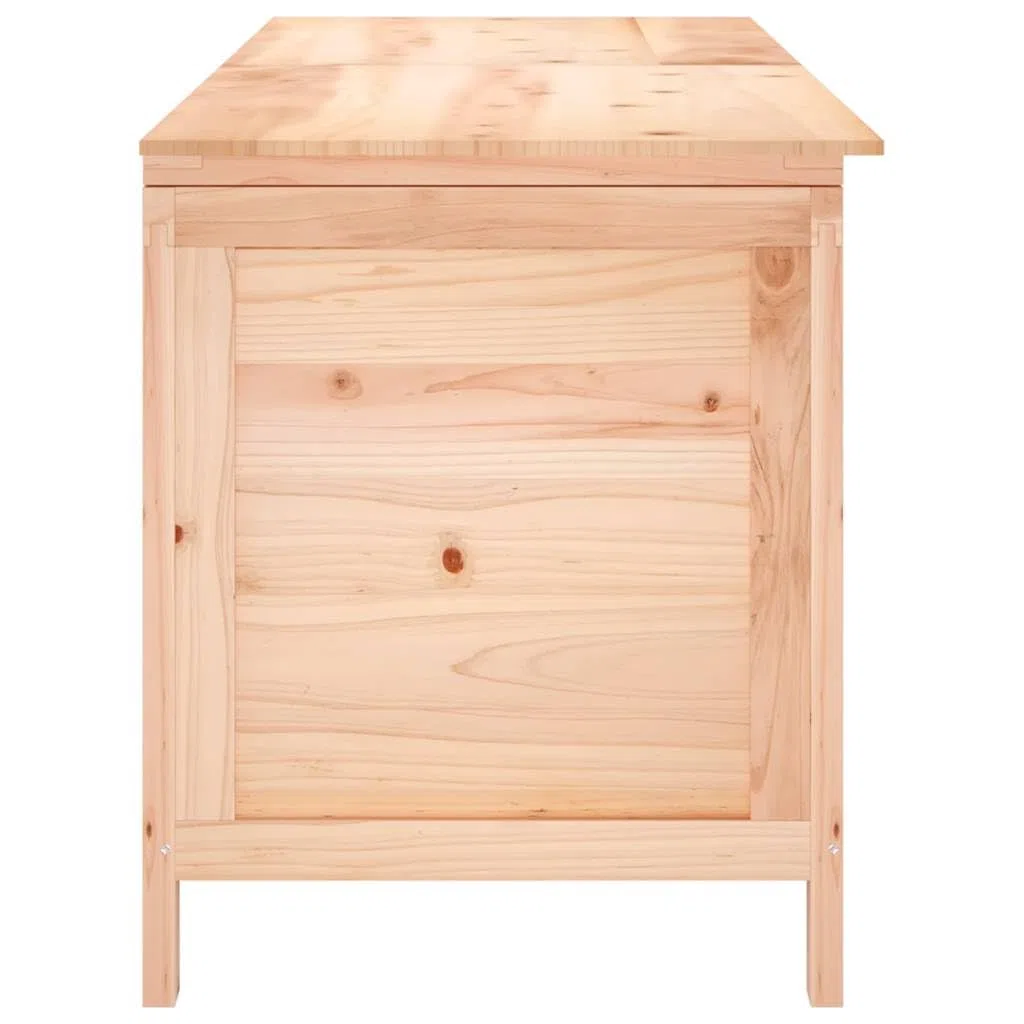 Skrzynia ogrodowa z litego drewna jodłowego, 150 x 50 x 56,5 cm, skrzynia ogrodowa, skrzynia na poduszki, skrzynia na taras, balkon i basen