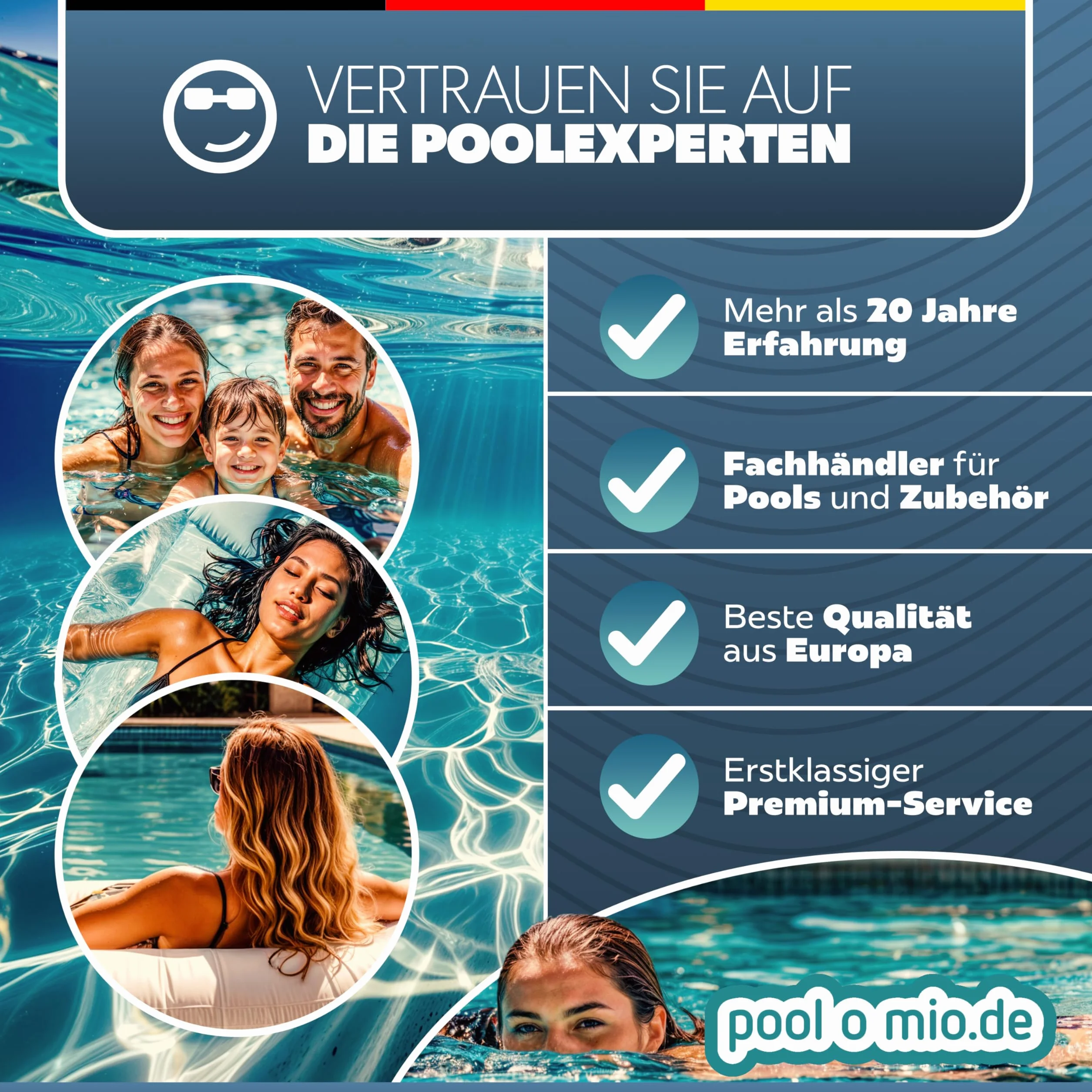 poolomio® Drabina schodowa do spa i jacuzzi | 2-stopniowa drabina rozłupująca z PCW | 70 x 65 x 24 cm | antypoślizgowa powierzchnia, łatwy montaż