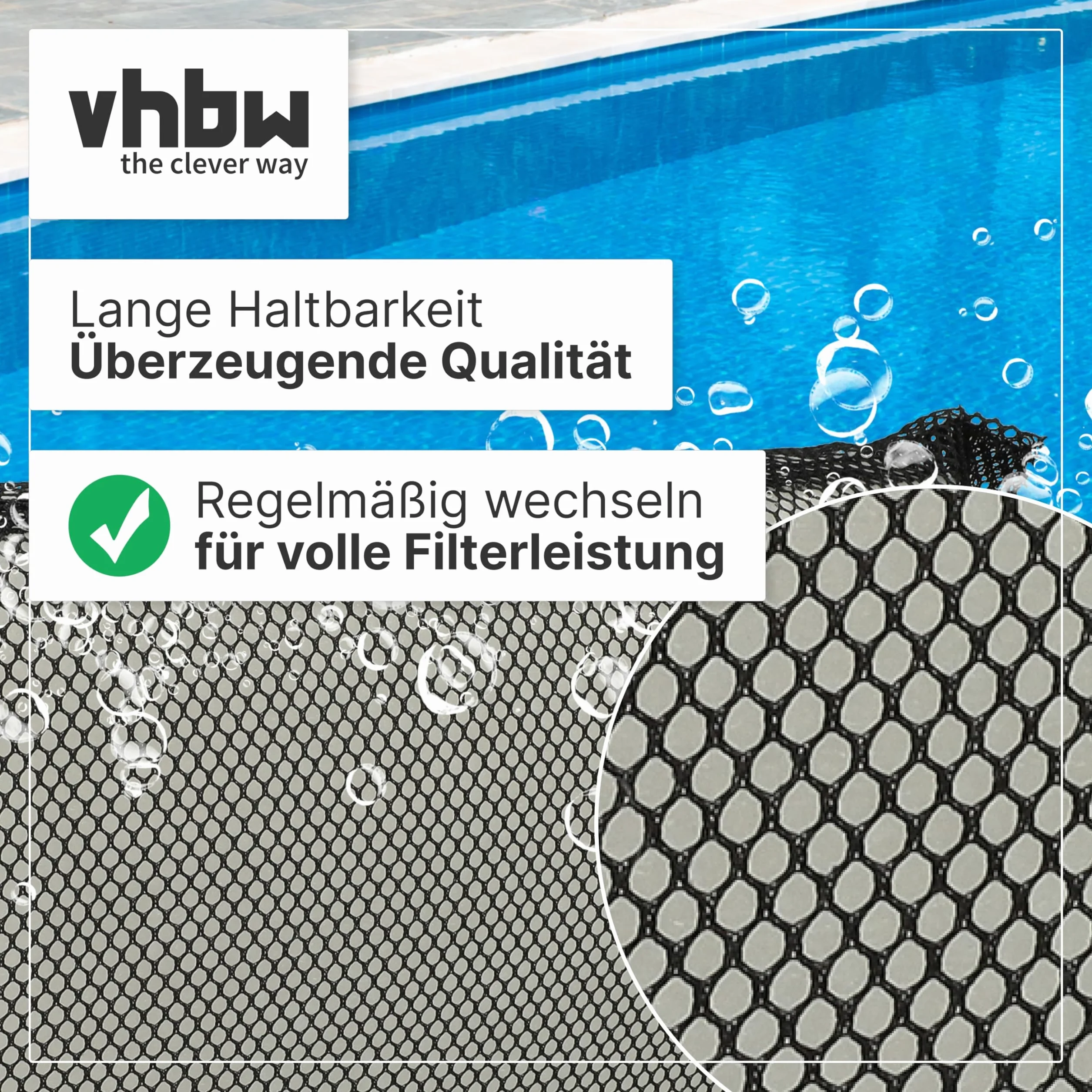 vhbw 2 x podkładka filtrująca kompatybilna z Zodiac Tornax OT2100, OT3200, OT3240 odkurzacz basenowy, robot basenowy – filtr dokładny, 25 x 16 x 4 cm
