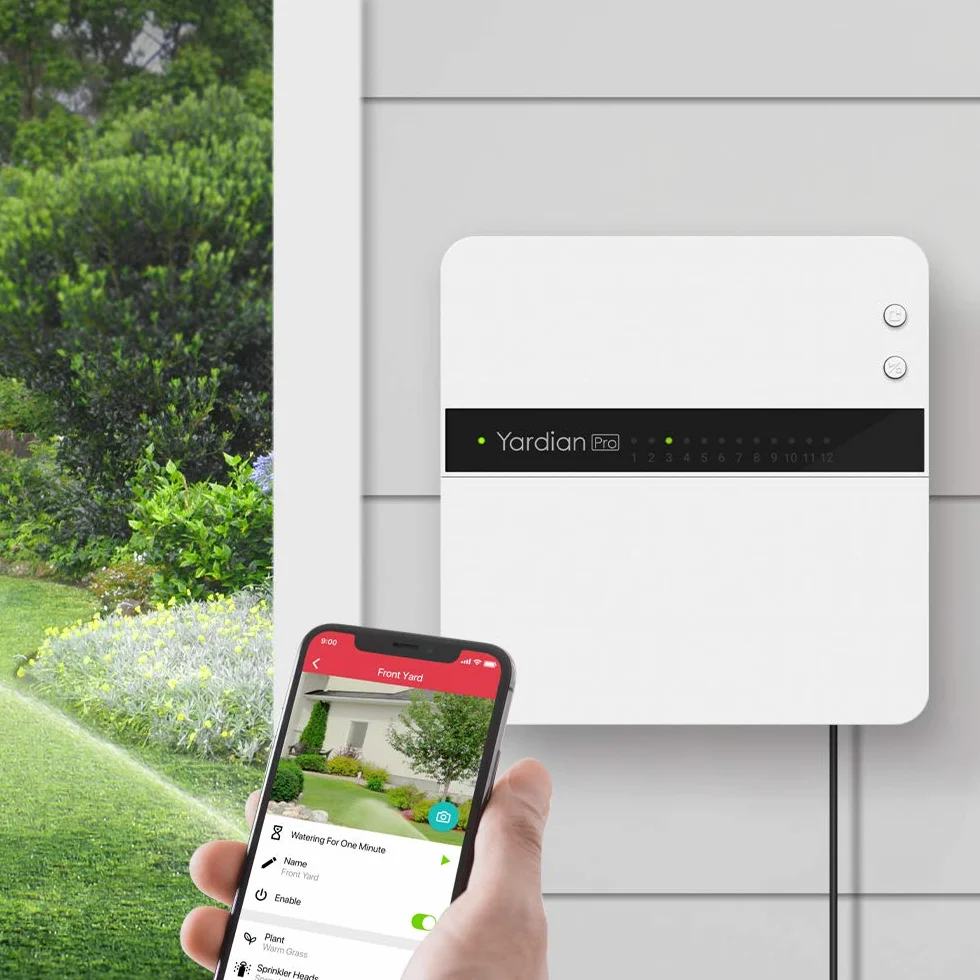 Yardian Pro Inteligentny Sterownik Nawadniania (8 sekcji) – Łatwy montaż DIY, Apple HomeKit, Ethernet i Wi-Fi, Przyciski manualne, Harmonogram pogodowy