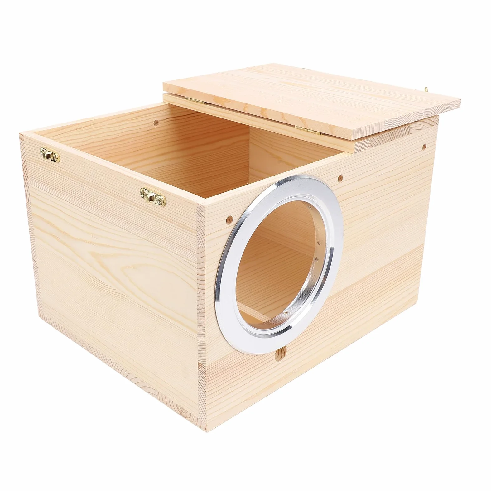 Cryfokt Drewniana Budka Lęgowa dla Ptaków Ręcznie Wykonana Budka Lęgowa dla Papużek i Papug 30x25x20cm
