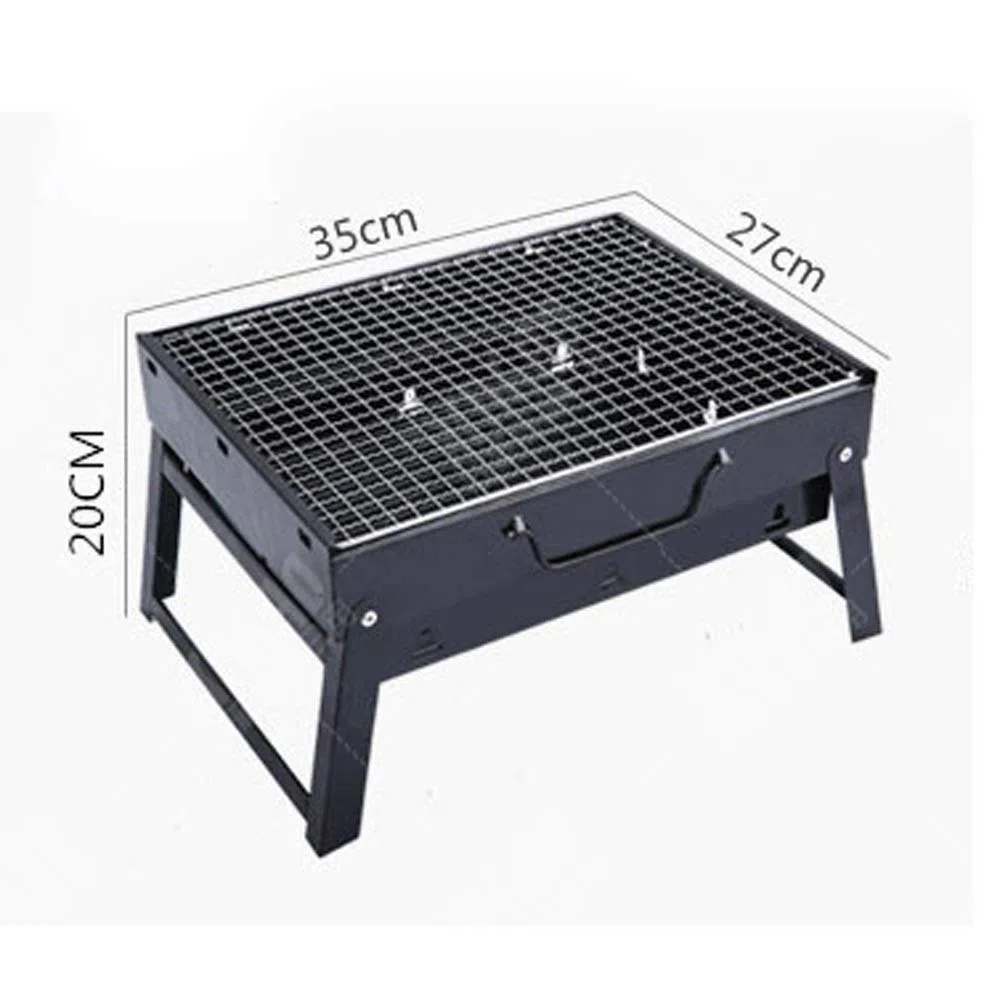 stojak do grilla, Grill na zewnątrz przenośny stojak grilla węglowego ze stali nierdzewnej, rodzina, piknik, kemping 35 2720cm