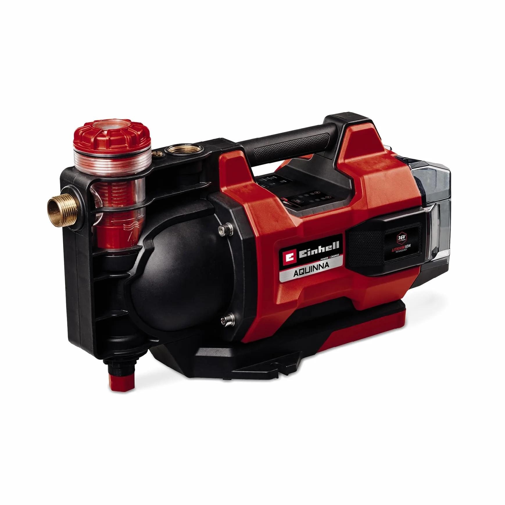Einhell Automatyczne akumulatorowa pompa ogrodowa AQUINNA 36/38 F LED AUTOMATIC Power X-Change (36 V, maks. 3800 l/h, funkcja automatyczna, ECO/BOOST, filtr wstępny, bez akumulatora)