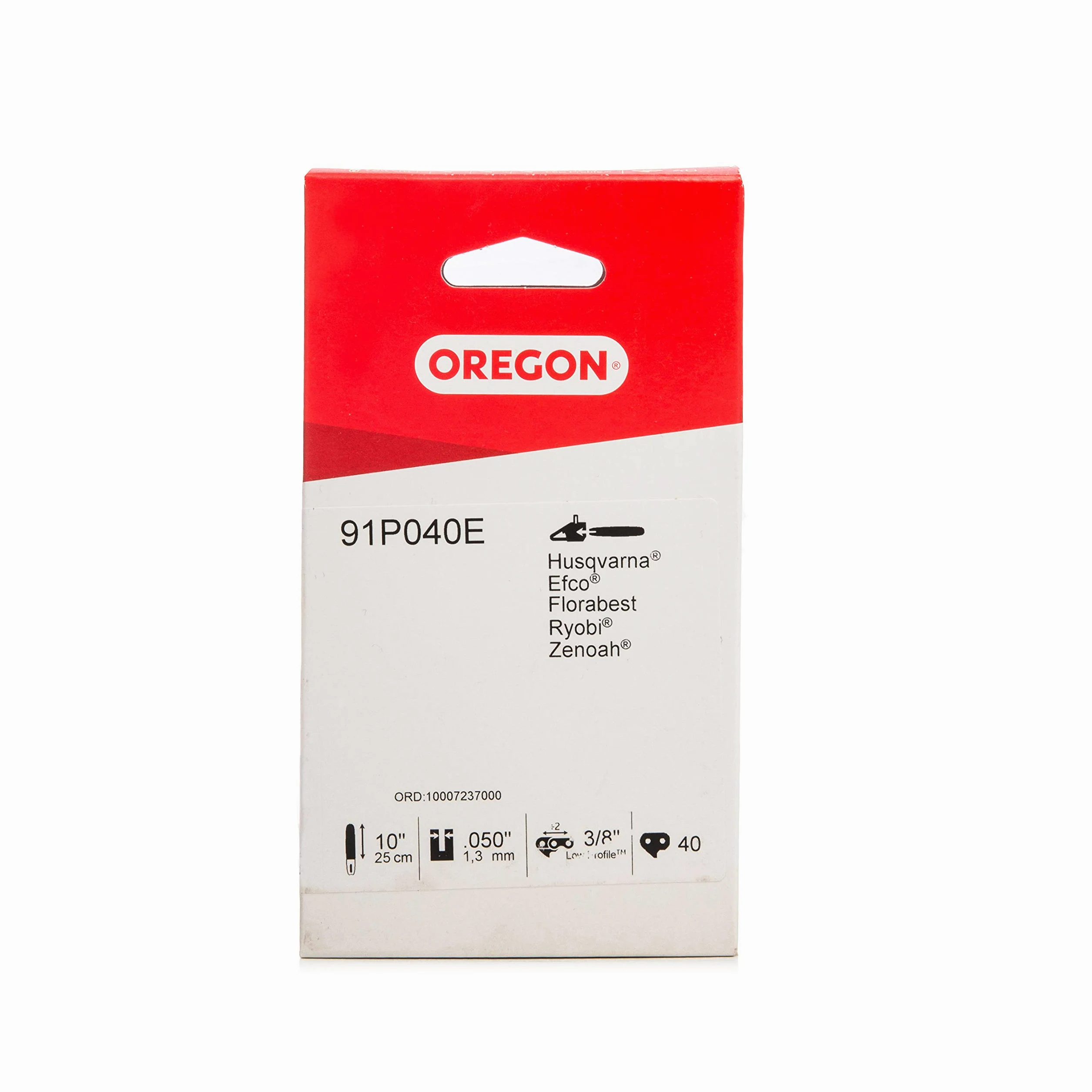 Oregon Standard 91P łańcuch do piły pasuje do 25 cm Alpina, Black & Decker, Bosch, DOLMAR, Gardol, Grizzly, Ikra, LUX, Makita, Matrix, McCulloch, Scheppach, Stiga, Worx wysięgnik, 40 ogniw napędowych