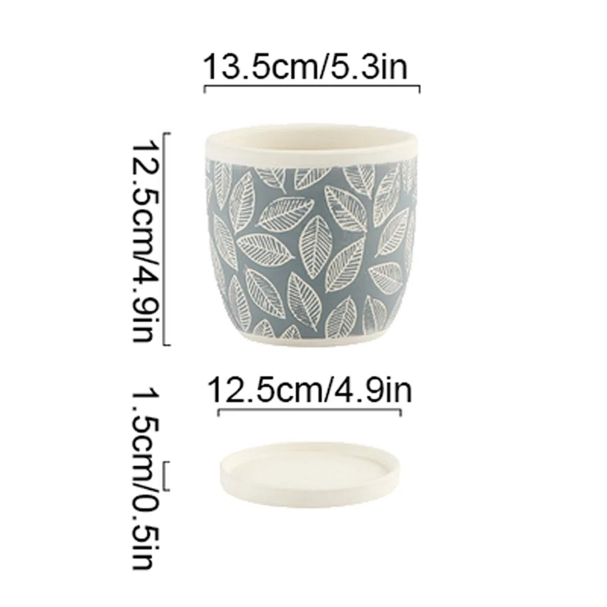 Doniczka Kwiatowe doniczki Nowoczesne ozdobne ogrodnictwo garnek z otworem drenażu i spodek odpowiednie do użytku wewnętrznego i zewnętrznego ceramiczne doniczki Doniczki(Pink)