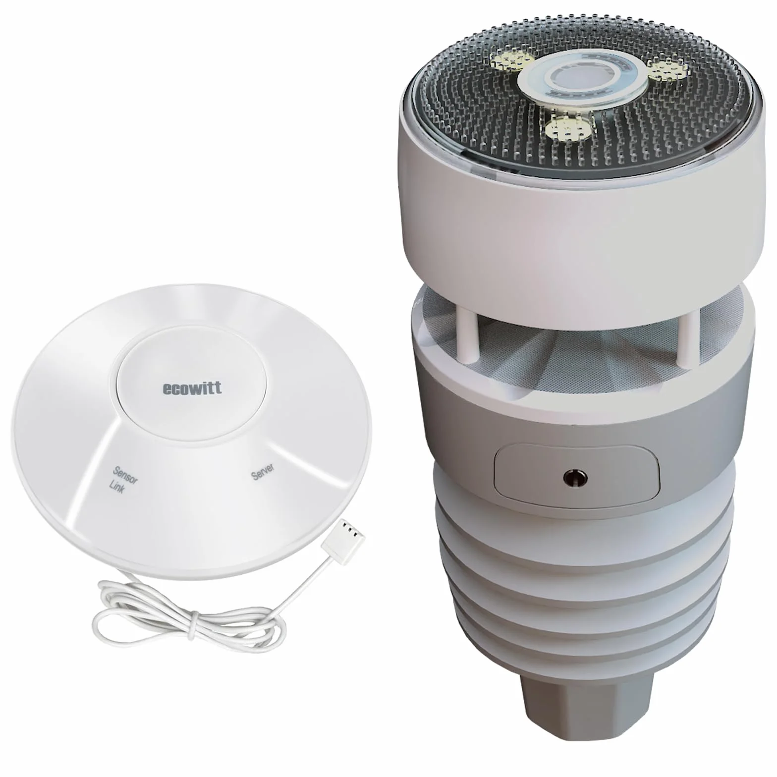 ECOWITT Wittboy stacja pogodowa 3 w 1 WiFi Hub 7 w 1 bezprzewodowy czujnik zewnętrzny zasilany energią słoneczną 868 MHz