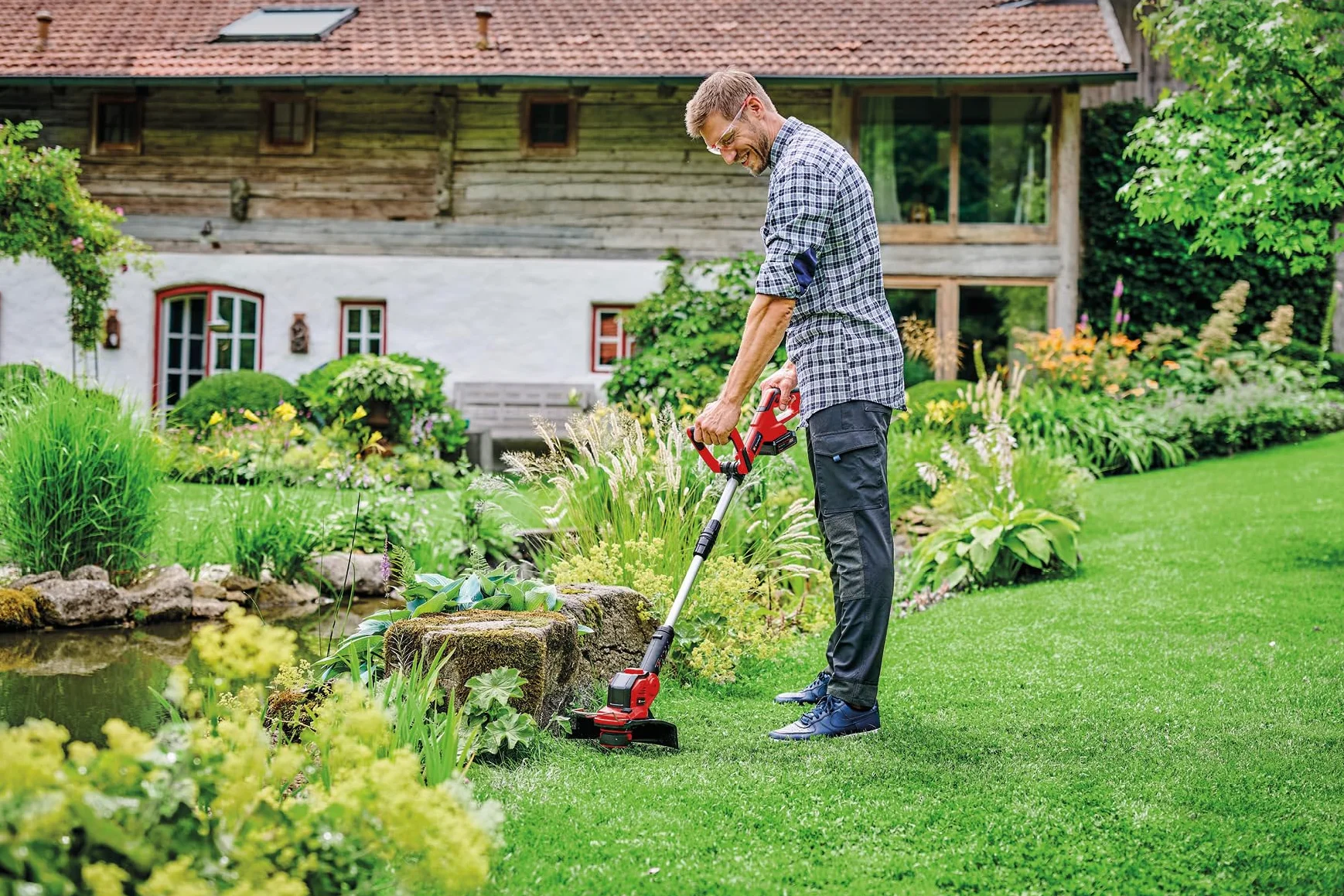 Einhell GE-CT 18/28 Li TC-Solo Akumulatorowa Podkaszarka do Trawy 28 cm Czerwony Czarny