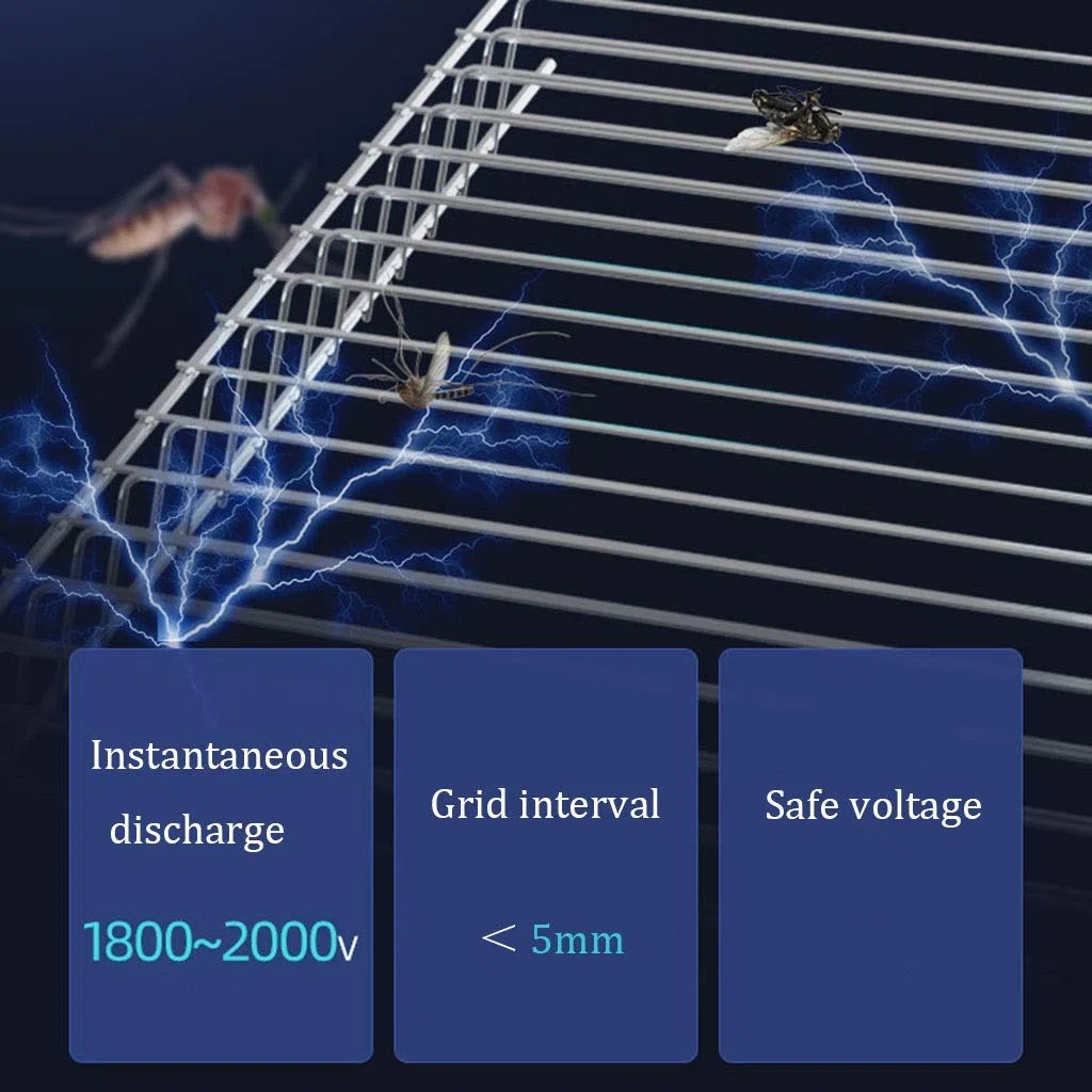 Temkin pułapka na komary elektryczna na komary, łapka na muchy owady przeciw komarom do użytku w domu kuchnia biuro na zewnątrz patio sklep wyciszenie LED przeciw komarom (20w)
