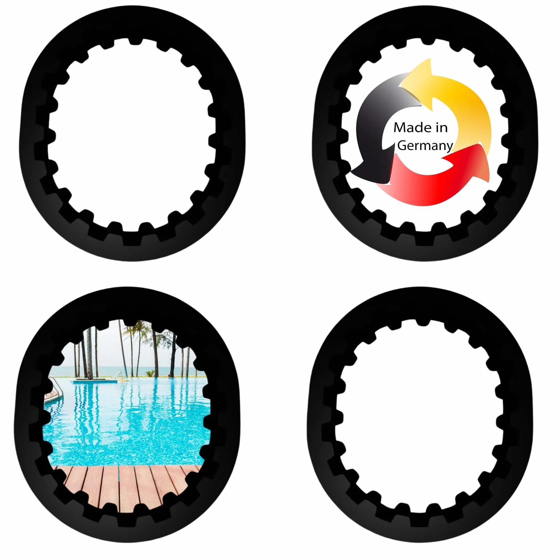 4 paski zapasowe do odkurzacza basenowego Intex ZX300, zestaw naprawczy do części zamiennych do robota basenowego, automatyczne akcesoria do czyszczenia basenu do efektywnego czyszczenia basenu