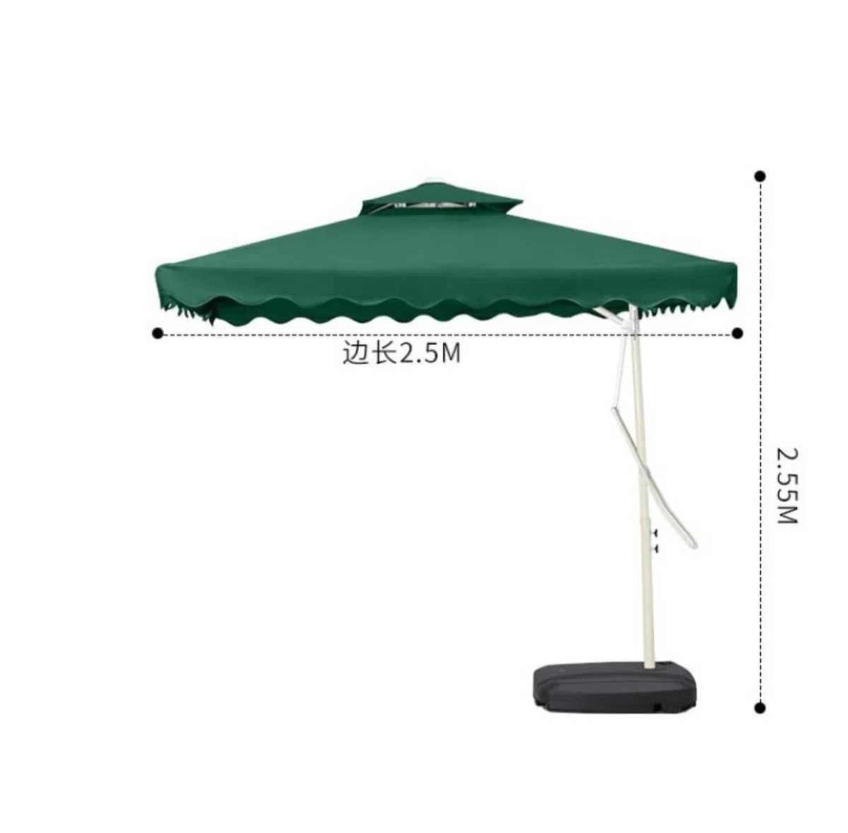 Parasol Zewnętrzny Parasol Ogrodowy Duży Parasol O Długości 8,2 Stopy Z Podstawą Parasol Zewnętrzny Na Dziedzińcu Parasol Ogrodowy Parasol Plażowy Kwadratowy Parasol Z Podwójnym Blatem Parasol Tarasow