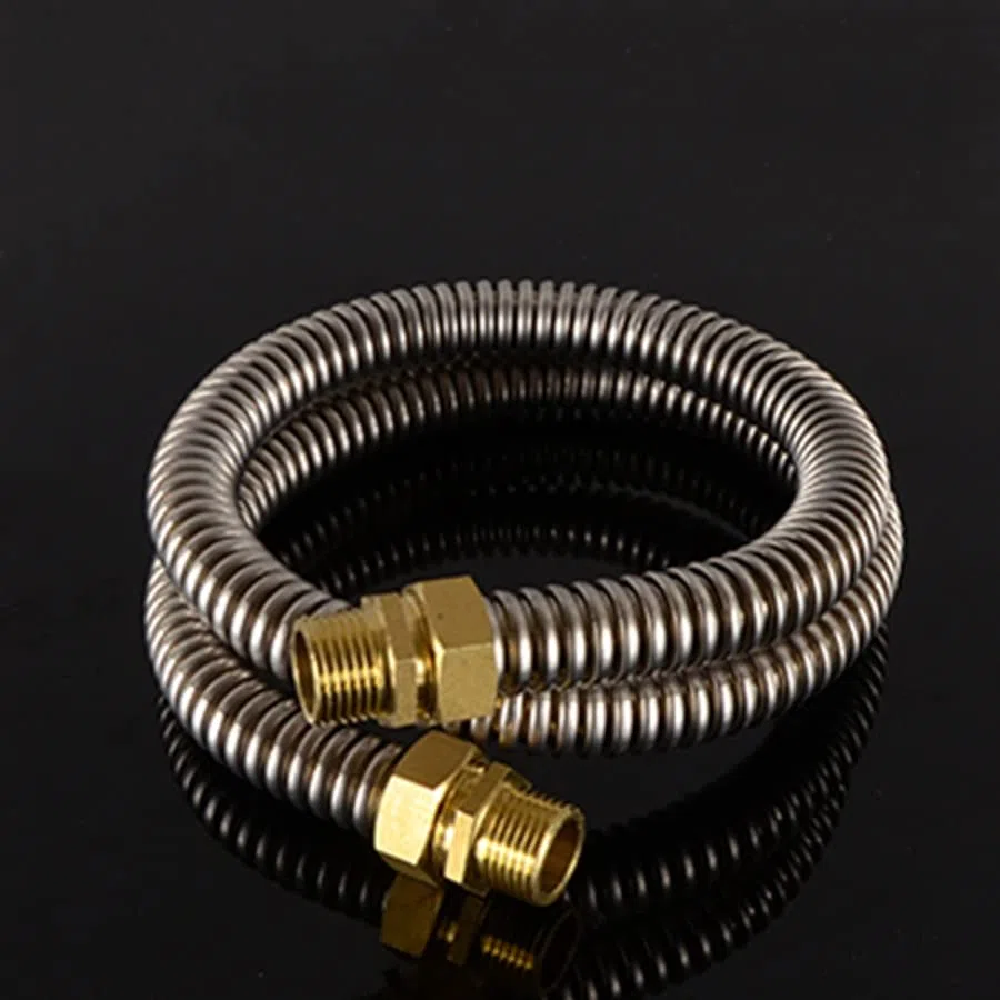 Adapter do węża ogrodowego DN35 40 50 6 BSP miedziany gwint zewnętrzny ze stali nierdzewnej 304 miech wentylator cewka centralna klimatyzacja wąż wlotowy wody (kolor: DN40 l 1-1l2, długość: 300 mm)