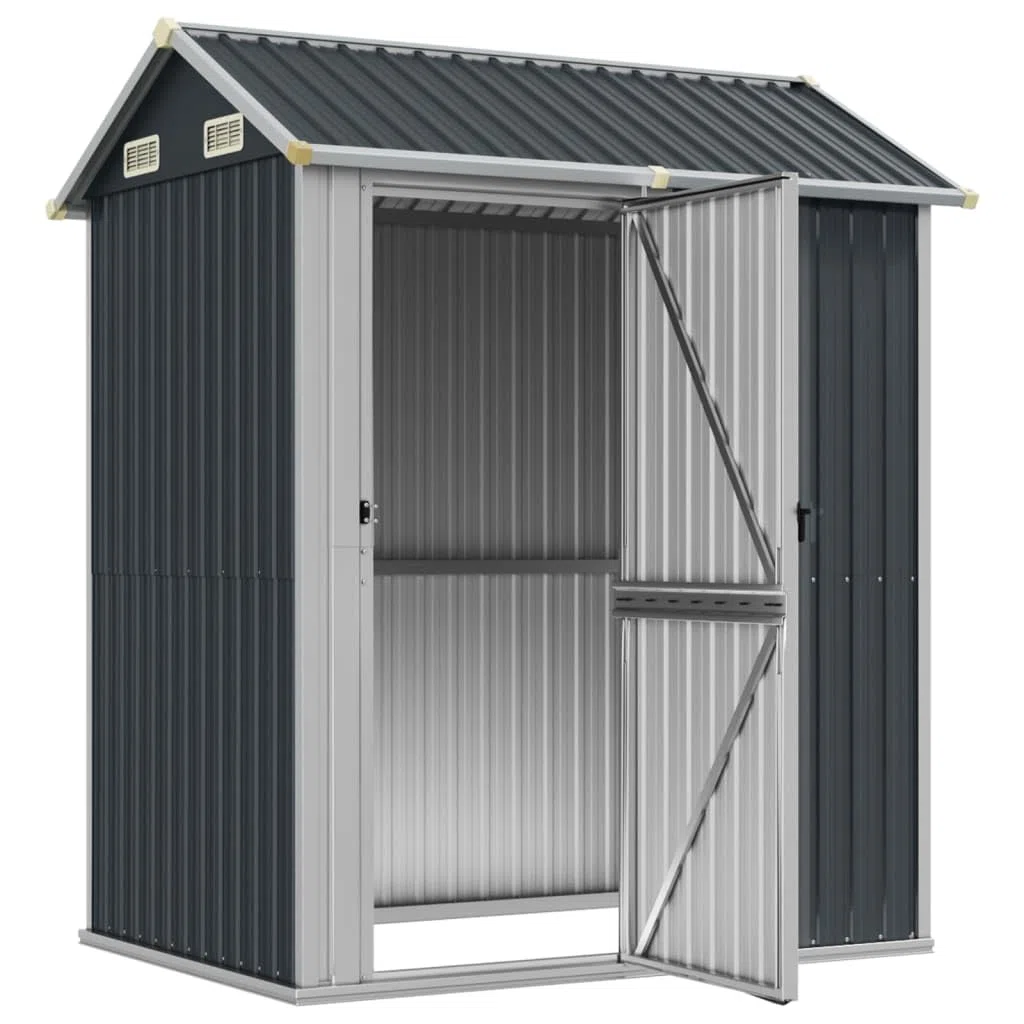 ShGaxin Antracyt domek ogrodowy 192x152,5x237cm stal ocynkowana, domek ogrodowy, domek do przechowywania ogrodu, domek na narzędzia ogrodowe