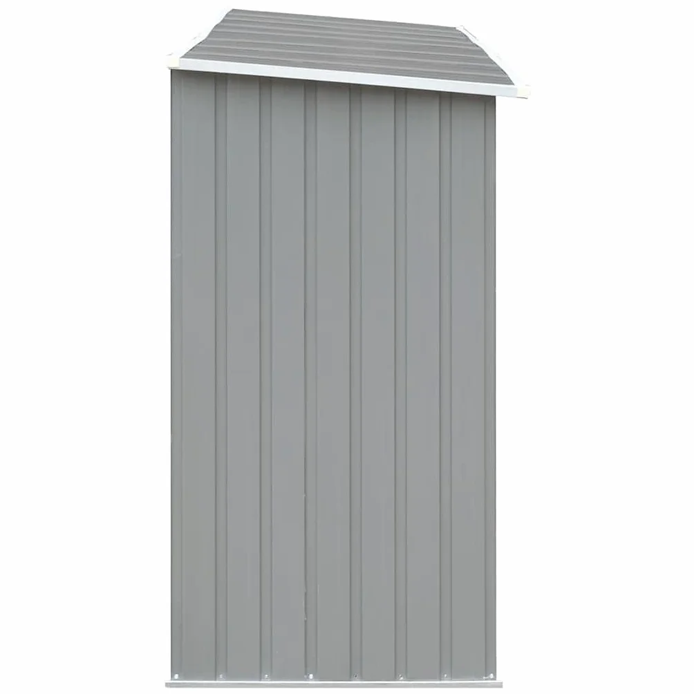 vidaXL Wiata na drewno, stal galwanizowana, 330 x 84 x 152 cm, szara