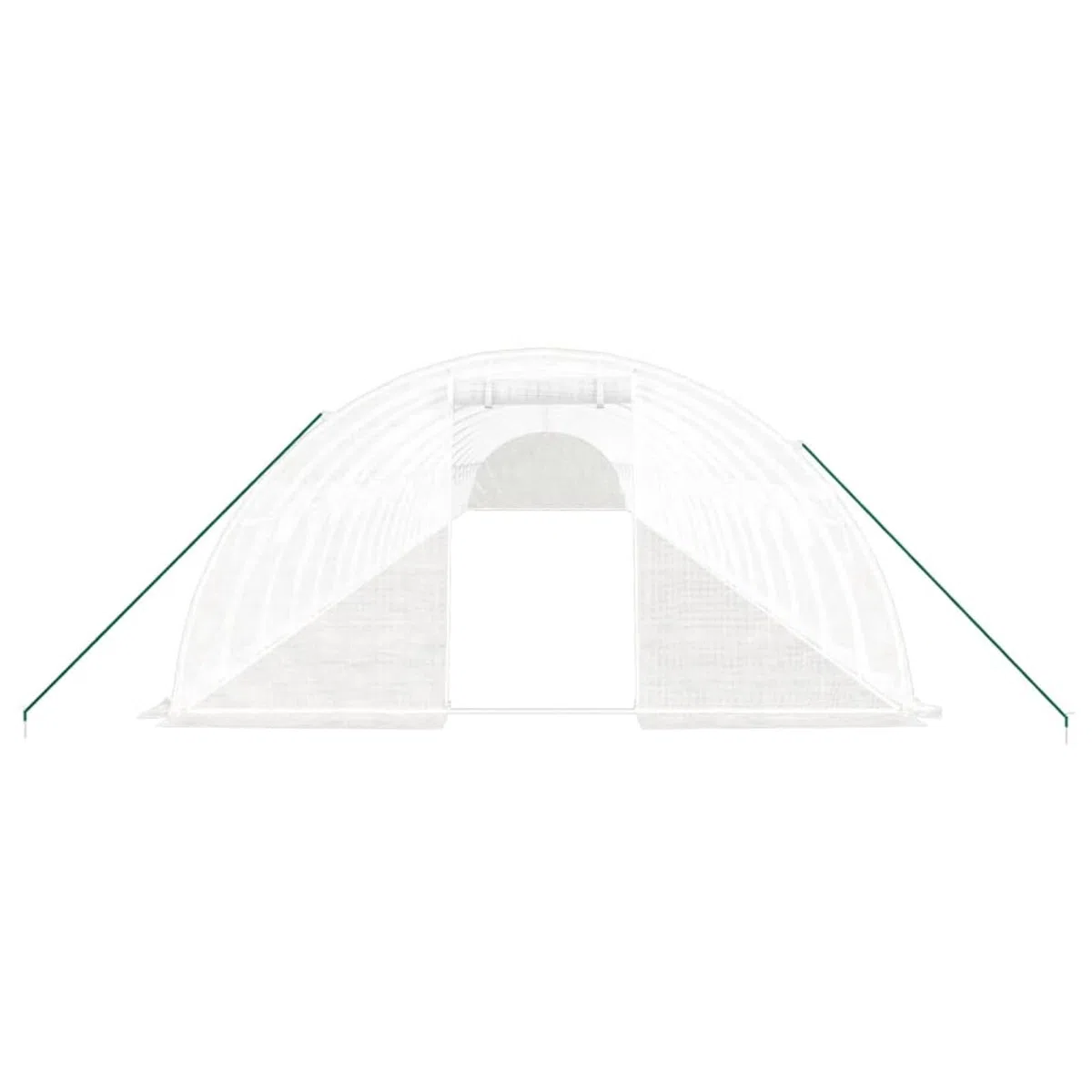 ShGaxin Szklarnia z białą stalową ramą 96 m² 24x4x2 m, wiata na samochód, tunel szklarnia