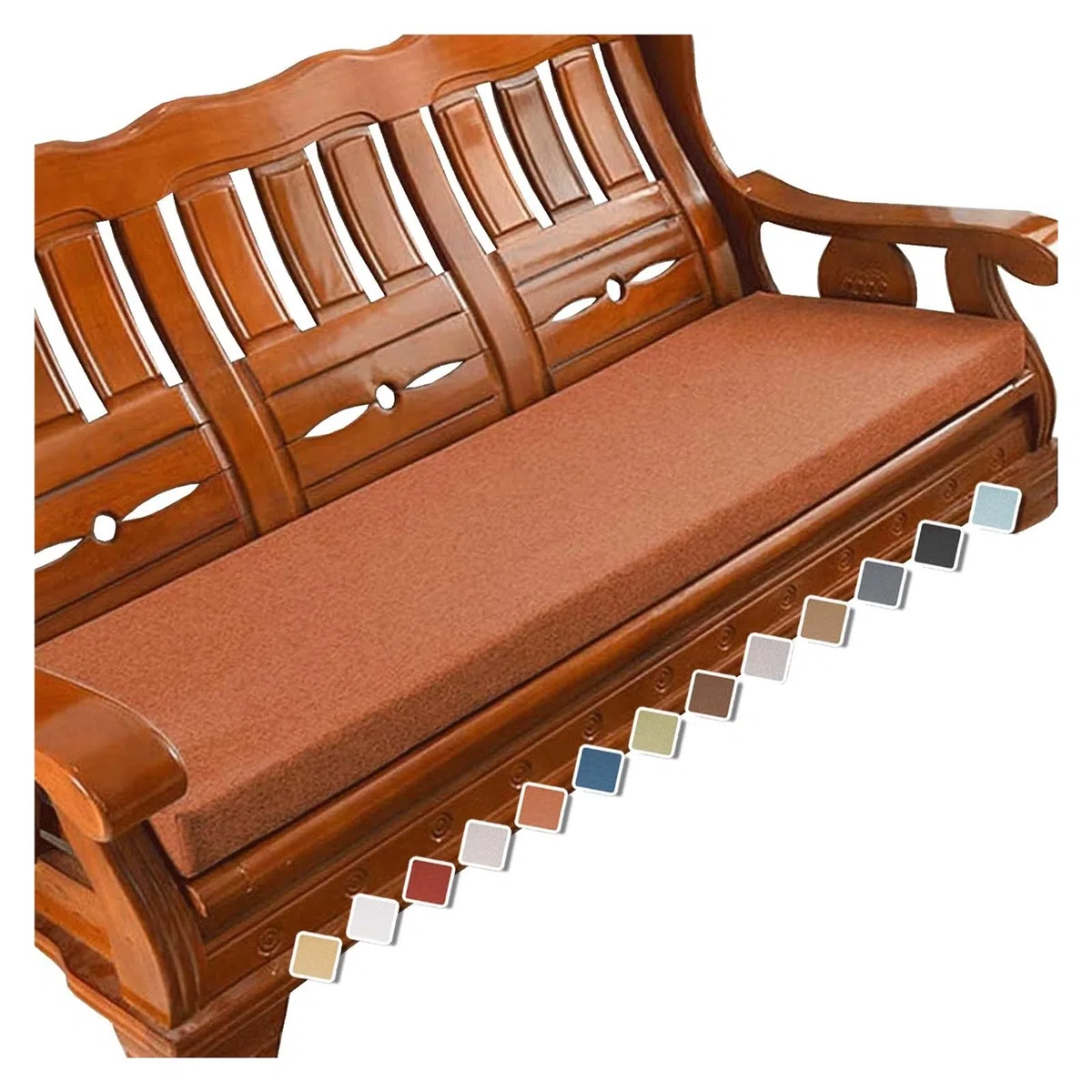Poduszka do siedzenia na zewnątrz / wewnątrz – antypoślizgowa poduszka do siedzenia z oknem wykuszowym 48/40/50 x 30/45/46/45 cm ergonomiczna konstrukcja zapewnia komfort, idealna na werandę i do