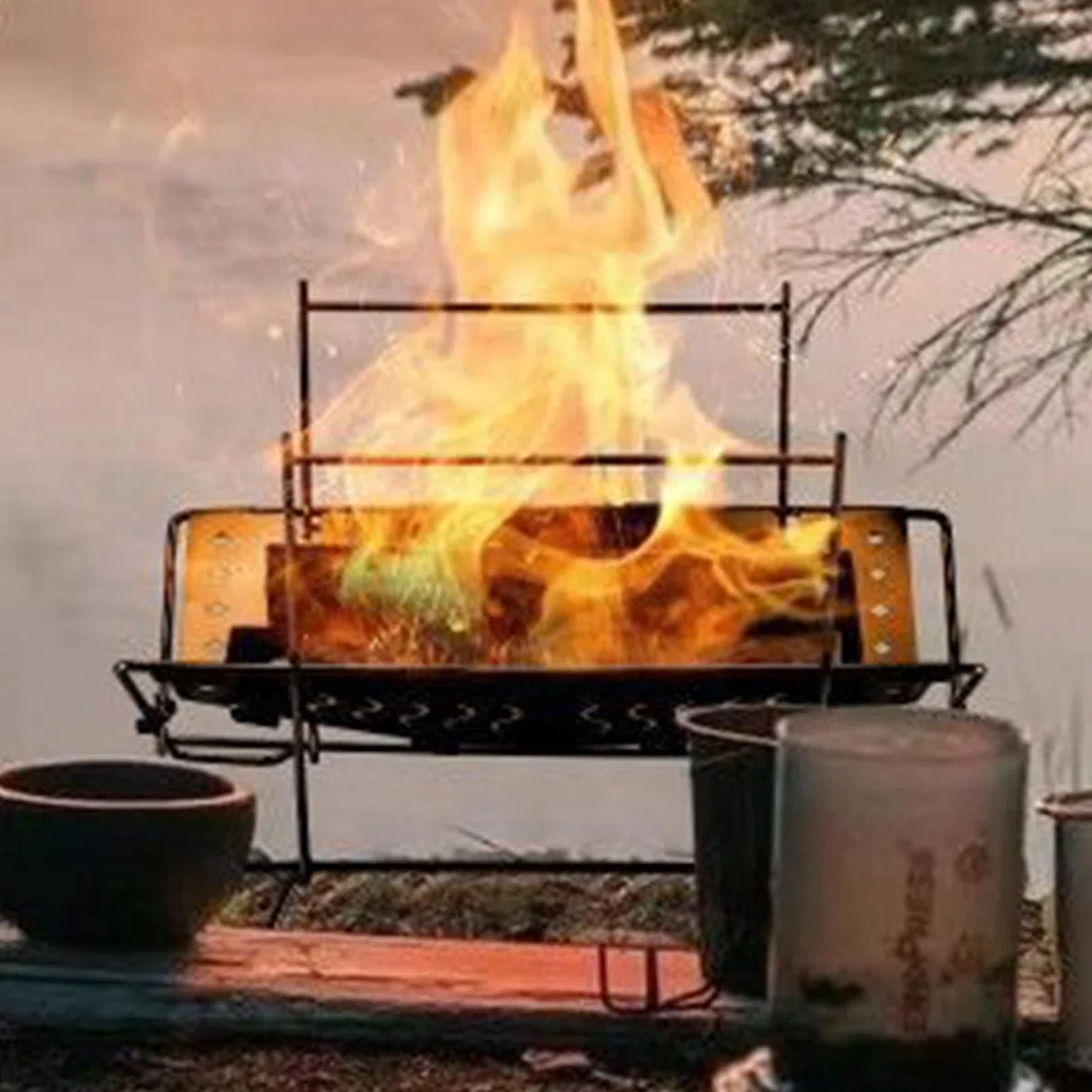 Do Stalowy Składany Na Ognisko Turystyczne | Przenośny Organizer Ogniskowy, Akcesoria Grillowe Do Ogrodu I Barbecue