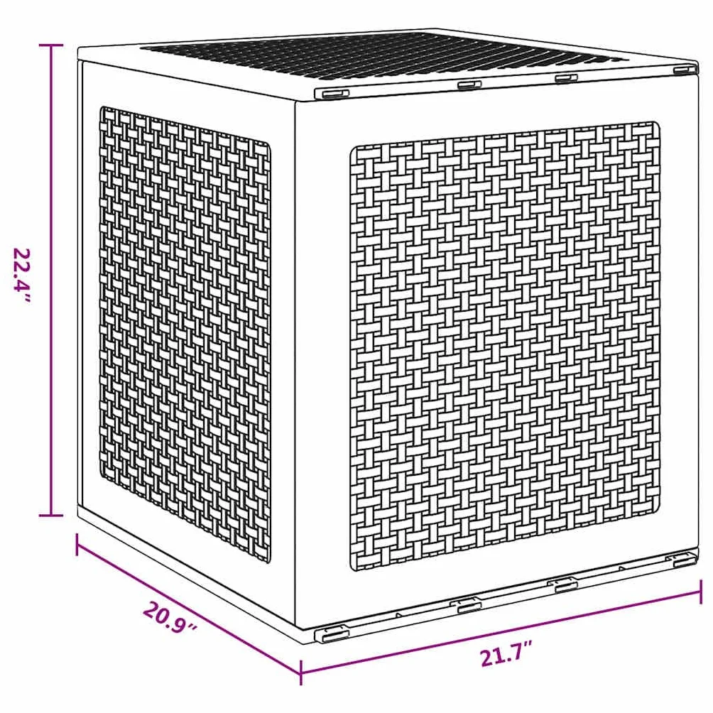 vidaXL Skrzynia do przechowywania Biały 55 x 53 x 57 cm polipropylen | Sporo przestrzeni na Twoje zewnętrzne rzeczy, Materiały odporne na UV i wodoodporne, Nowoczesny, płaski,