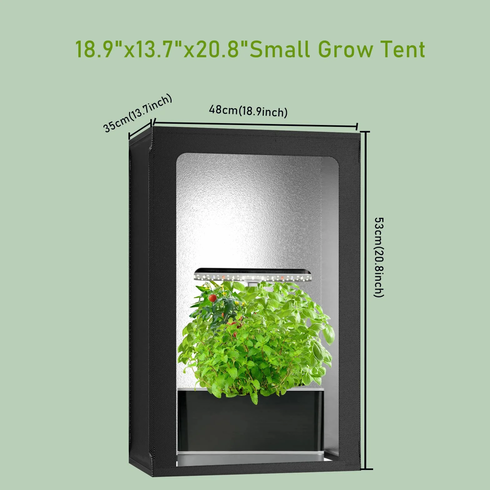 Mały namiot do uprawy aerogardu, system uprawy hydroponiki, namiot do uprawy wewnętrznej, 40 cm x 30 cm x 50 cm wysoki odblaskowy mylar, do hydroponiki, roślin domowych