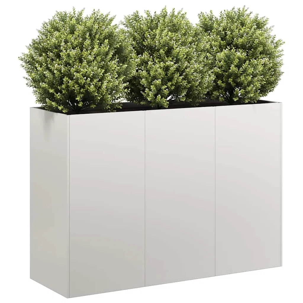 Ogrodnik ze stali nierdzewnej 120 x 40 x 80 cm | Duża pojemność, otwarte dno, drenaż, wsporniki wewnętrzne, do roślin warzywnych kwiatów na zewnątrz