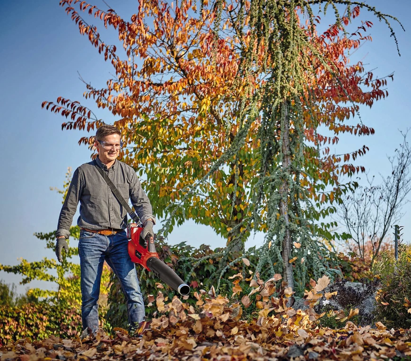 Einhell Profesjonalna akumulatorowa dmuchawa do liści GP-LB 36/210 Li E-Solo Power X-Change (litowo-jonowa, moc dmuchawy 816 m³/h, przełącznik turbo, 3-stopniowa + zdejmowana rura, bez akumulatora i ładowarki)