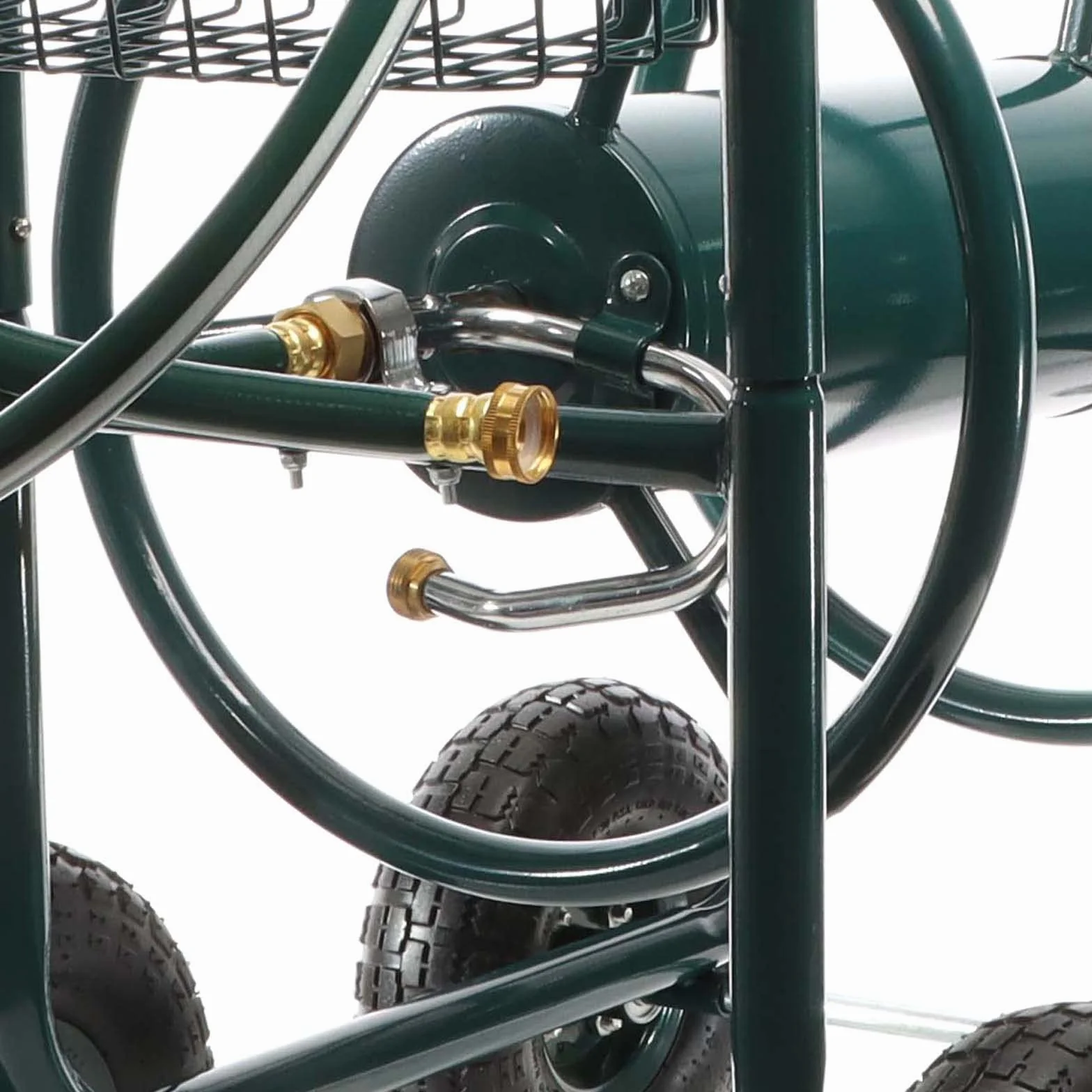 Wózek z bębnem na wąż Wiltec bez węża, bęben na wąż ogrodowy 3/4" (19 mm) do 70 m, z oponą Ø 25 cm Wózek z bębnem na wąż ogrodowy, bęben na wąż ogrodowy