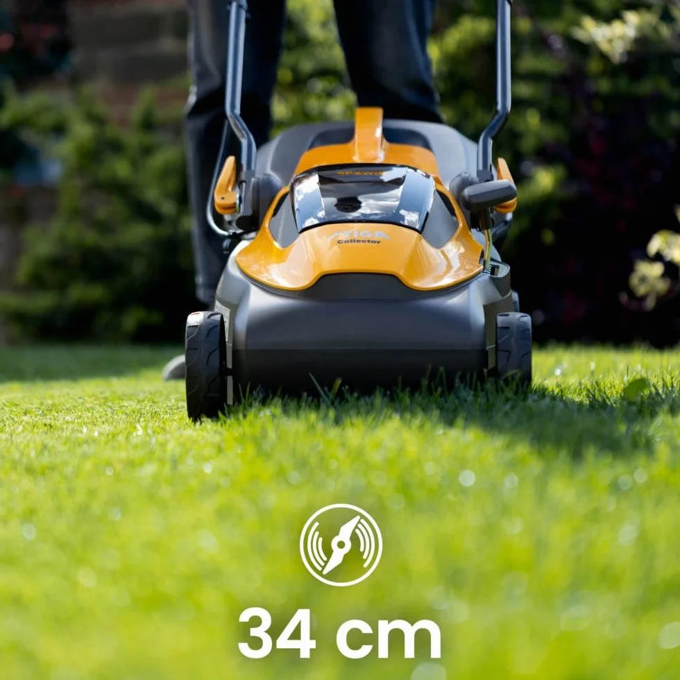 Stiga COLLECTOR 136e Kit 20 V 2 x 2 Ah kosiarka akumulatorowa Żółta