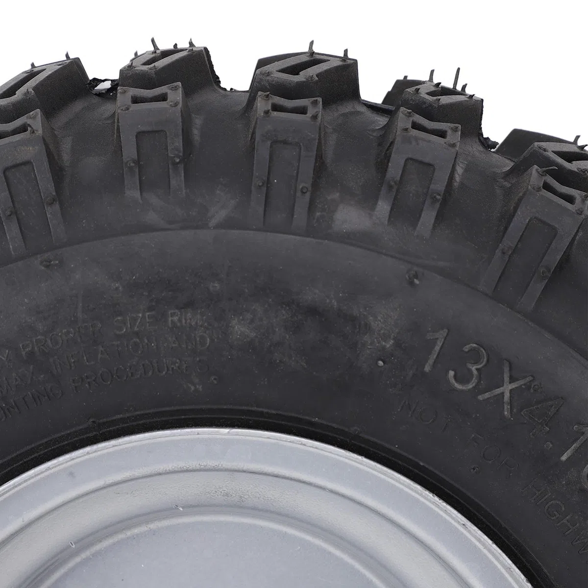 Opona do Quada 13x4,1-6 z Aluminium — Bezdętkowa Opona Terenowa Zapewniająca lepszą przyczepność i przyczepność na Błocie, Piasku i Terenie — Pasuje do Wózków, Gokartów, Rowerów, Pojazdów UTV