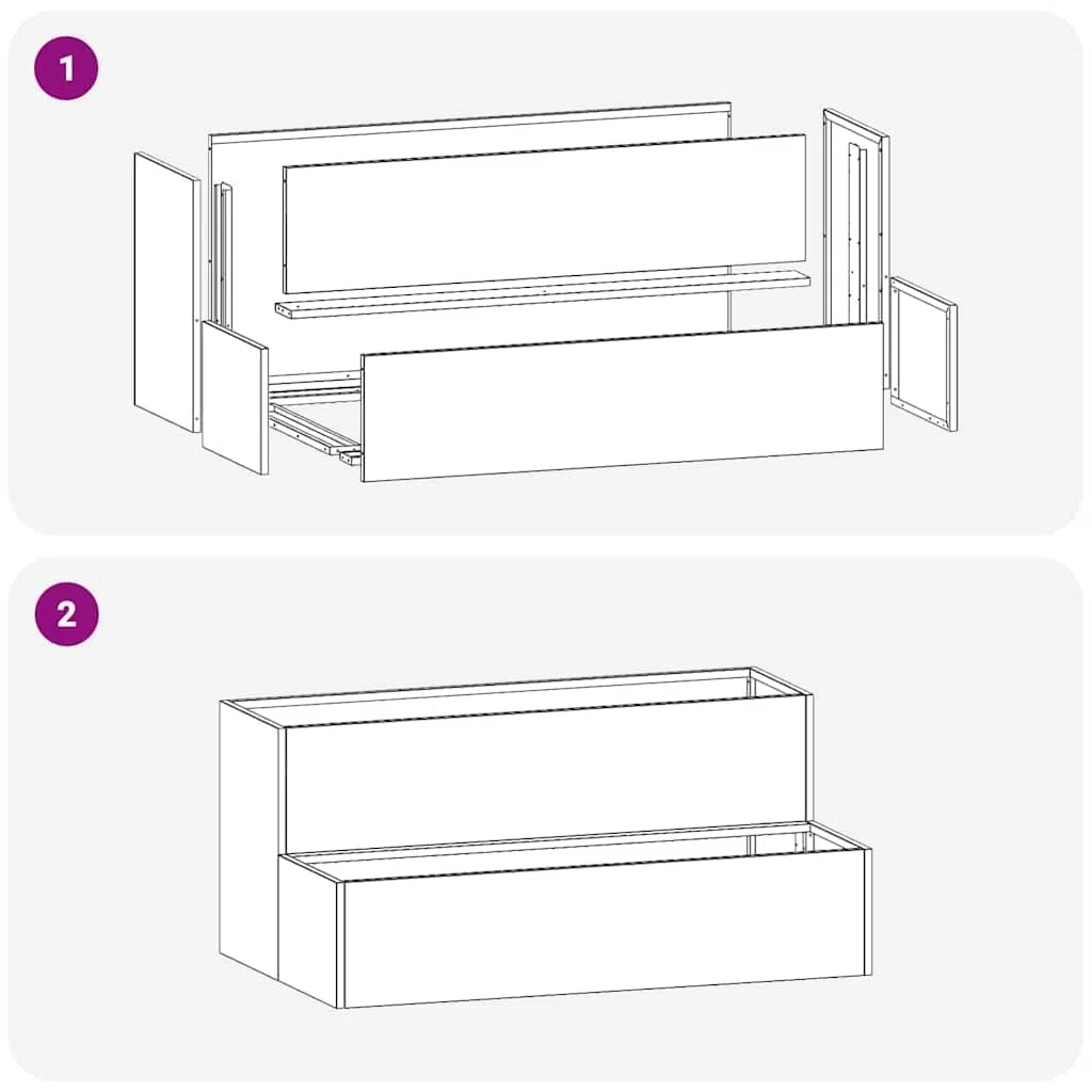vidaXL Doniczka ogrodowa Antracyt 100 x 60 x 45 cm Stal zimnogięta | Zrobiona z plastiku odpornego na UV, więc posłuży ci długi czas, Pomaga roślinom lepiej się rozwijać, Prosty design,