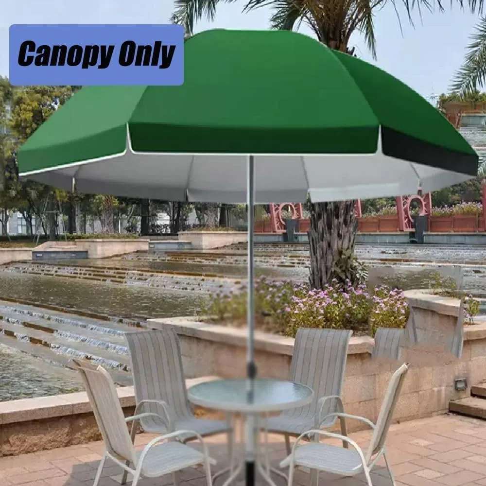 Okrągły pokrowiec zastępczy na parasol tarasowy 3,0, 2,8, 2,6, 2,4, 2,2 m, 8 żeber, tkanina przeciwsłoneczna, na podwórko, basen, taras, ochrona przed promieniowaniem UV, czerwony (2,6 m)