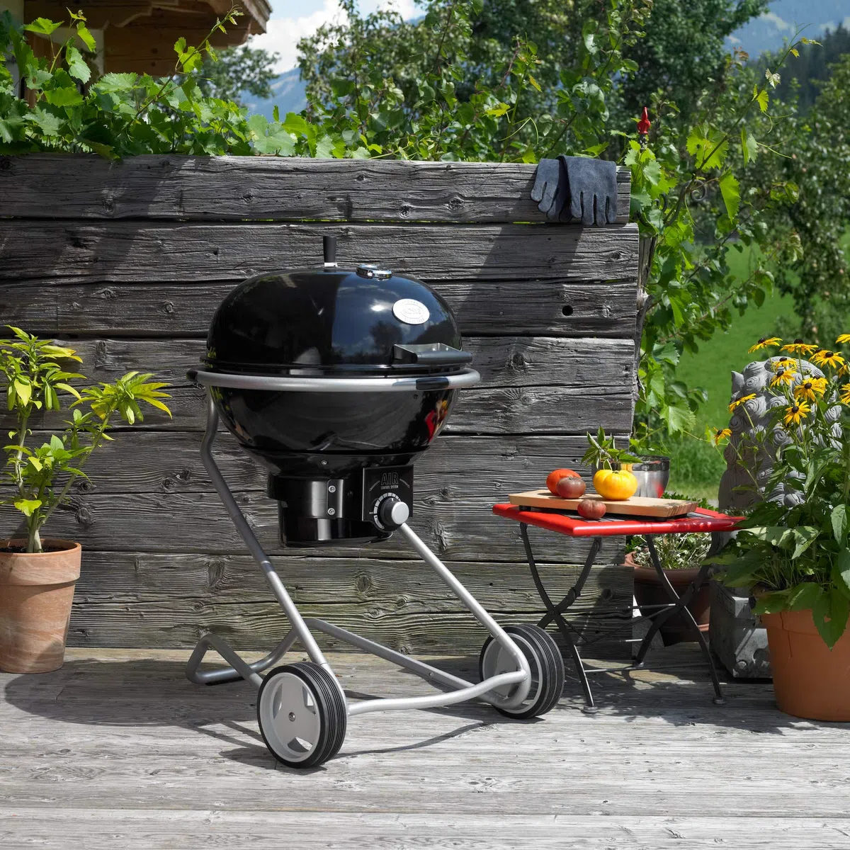 RÖSLE 25001 numer 1 F50 AIR grill czajnikowy, czarny, 50 cm