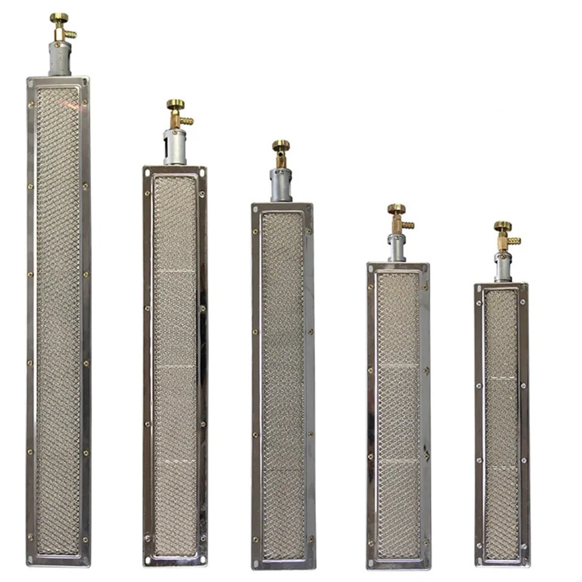 Przenośny grill gazowy do grilla, palnik ceramiczny ze stali nierdzewnej, płyta aluminiowa z częściami zamiennymi do dyszy (53 x 9,5 cm)