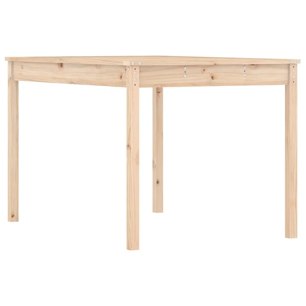 Klasyczny stół ogrodowy z litego drewna sosnowego, 121 x 82,5 x 76 cm, na taras, balkon i do ogrodu – stabilna rama drewniana, wytrzymały blat stołu do napojów i dekoracji, w zestawie