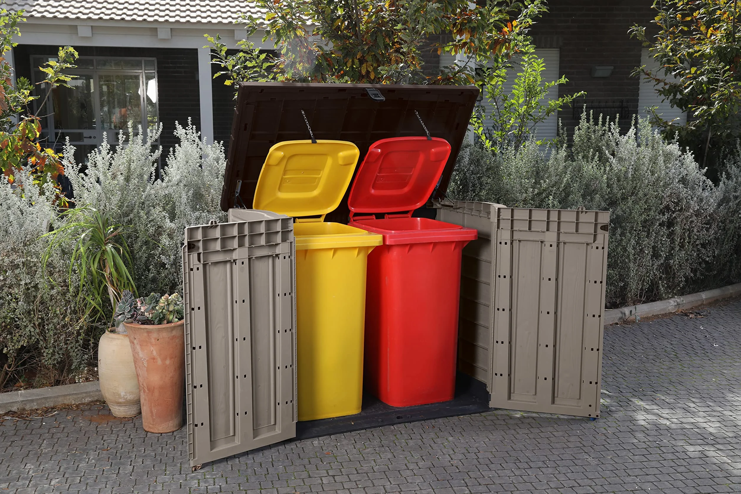 Keter Store It Out Osłona Pojemnika na Śmieci, Szary, 145,5 x 82 x 123 cm
