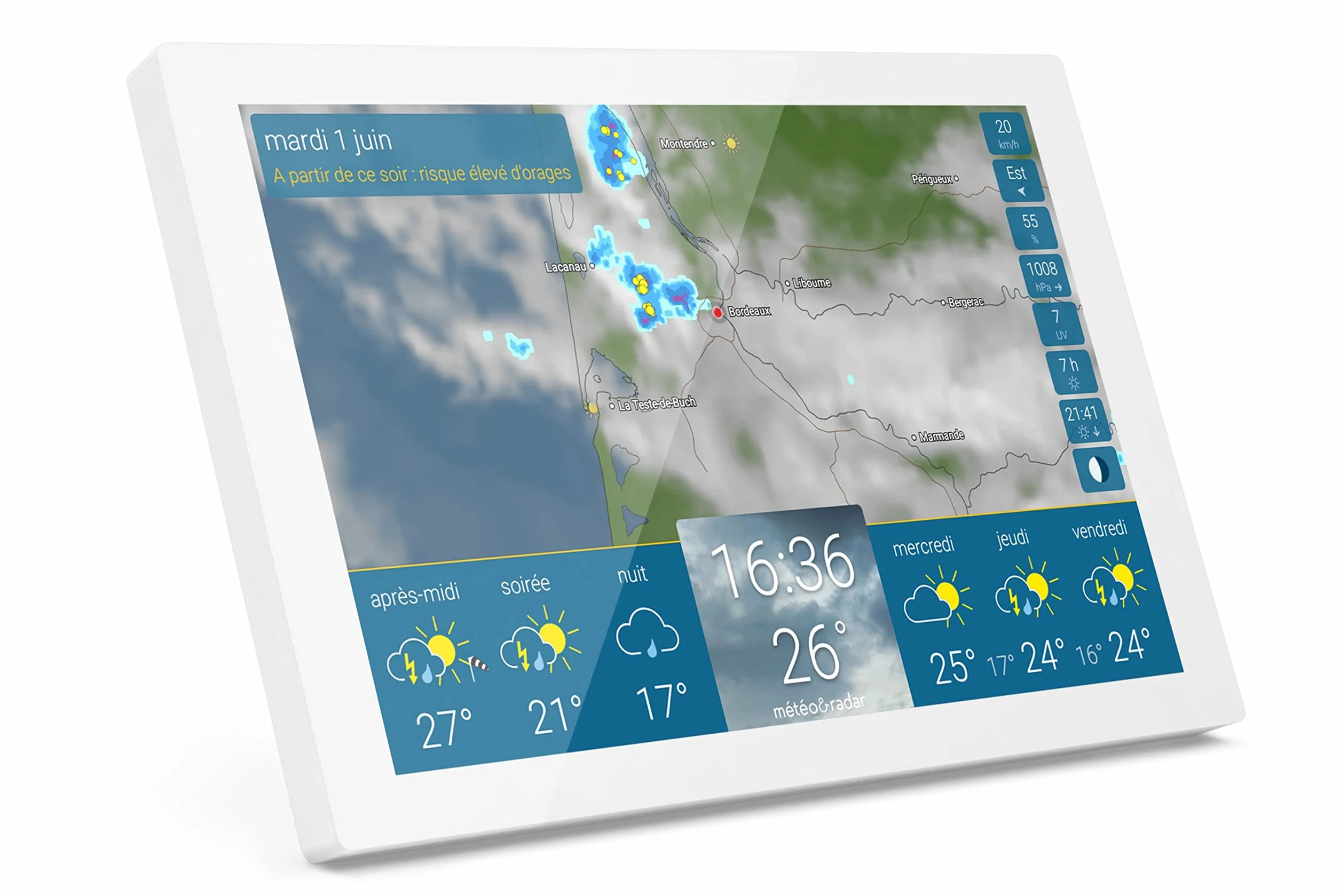 Wetteronline Home Stacja Pogodowa, Biały, 10.1"