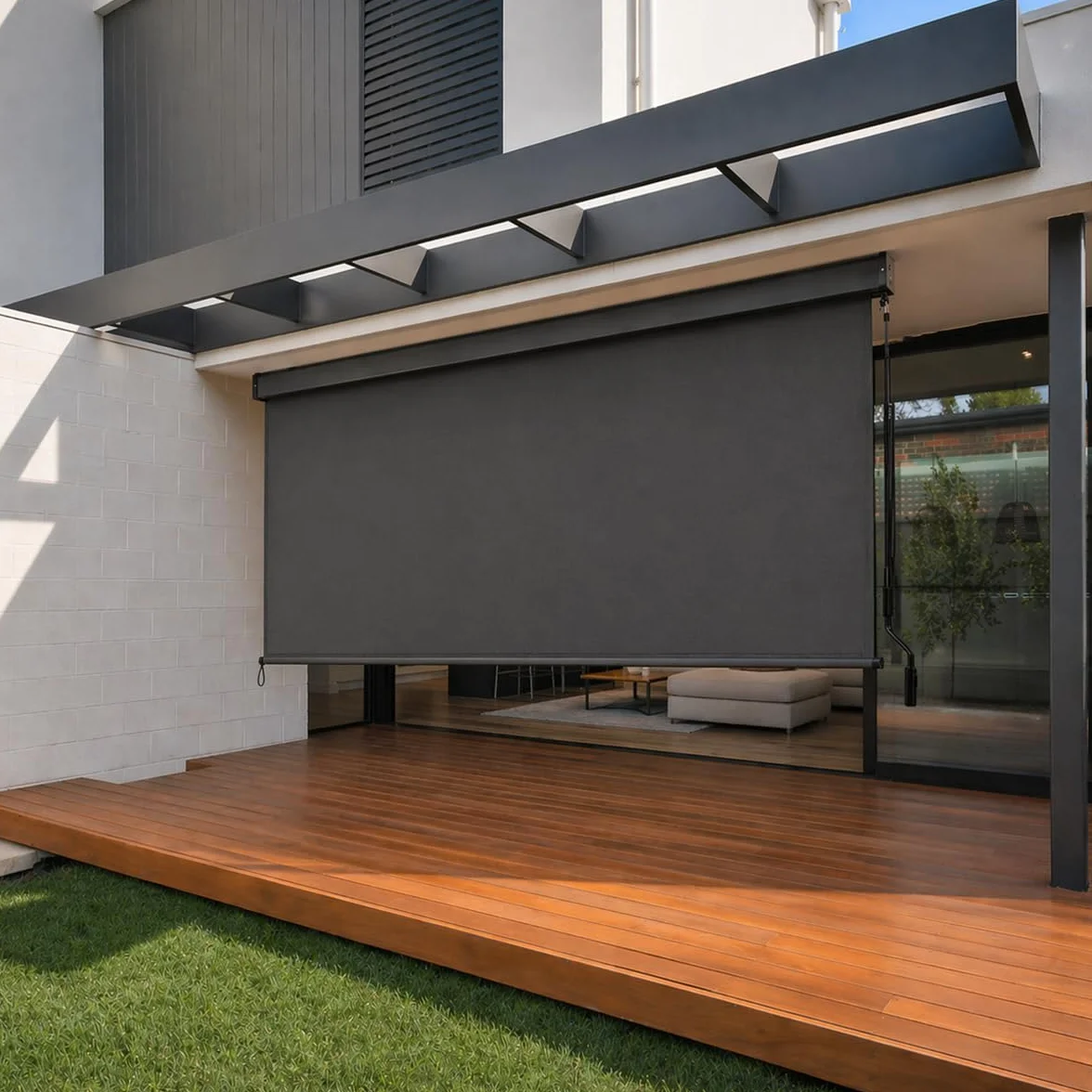 Markiza pionowa 160 x 250 cm, boczna markiza balkonowa, na zewnątrz, na patio, do ogrodu, ochrona prywatności, wodoodporna roleta przeciwsłoneczna, ochrona przed promieniowaniem UV