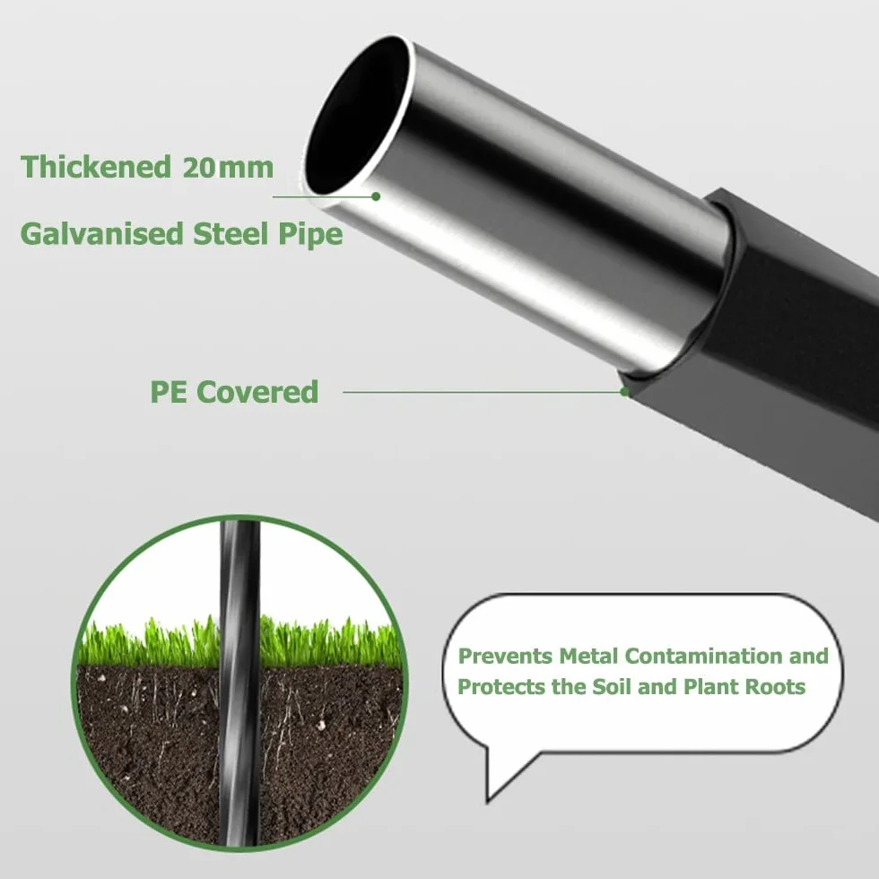 Łuk ogrodowy metalowy 20 mm rura stalowa z żywicy 60-220 cm