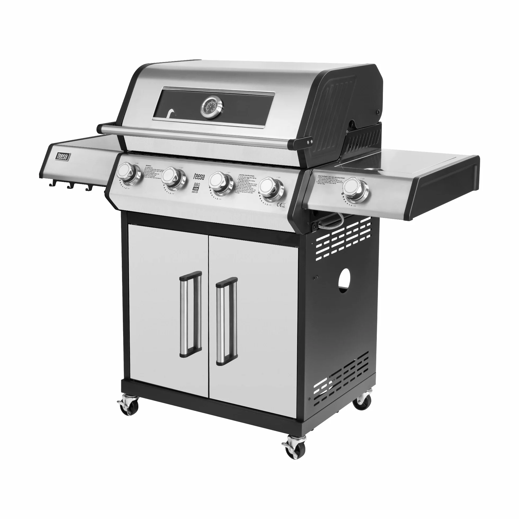 Teesa Grill Gazowy Ogrodowy BBQ MASTER 5 Palników 17kW Termometr