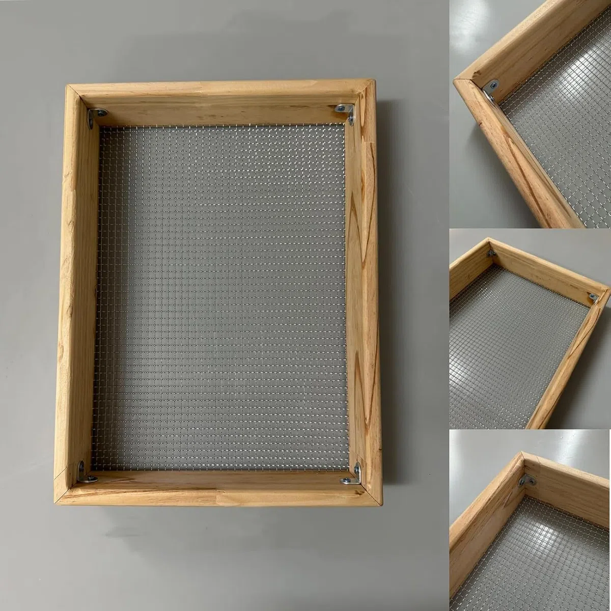 30 x 40 cm sitko ogrodowe tradycyjne drewniane zagadki gleby ręczne narzędzie do kompostowania przesiewania gleby i kamieni niezbędny sprzęt ogrodniczy z siatki