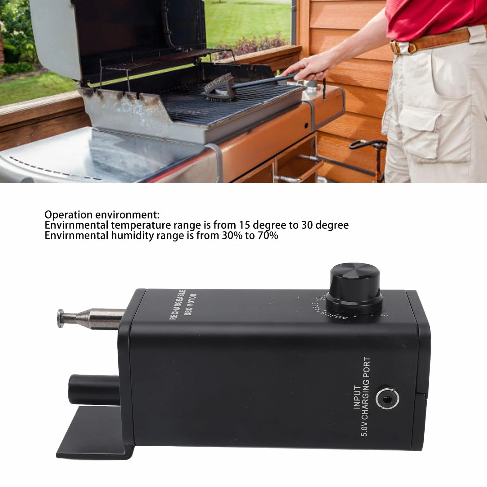 Walfront Silnik Rotisserie i Silny Silnik Grillowy Elektryczny na Uniwersalne Grille na Spotkania Rodzinne i Grillowanie na Zewnątrz
