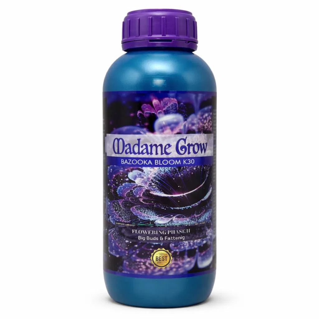 MADAME GROW - Płynny nawóz organiczny - Nawóz na kwitnienie - Wzmacniacz pąków - Super koncentrat potasu - BAZOOKA BLOOM K30 - (1L)