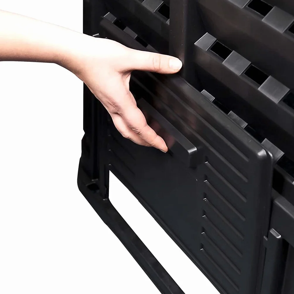 vidaXL Kompostownik ogrodowy 1000 L czarny 146 cm