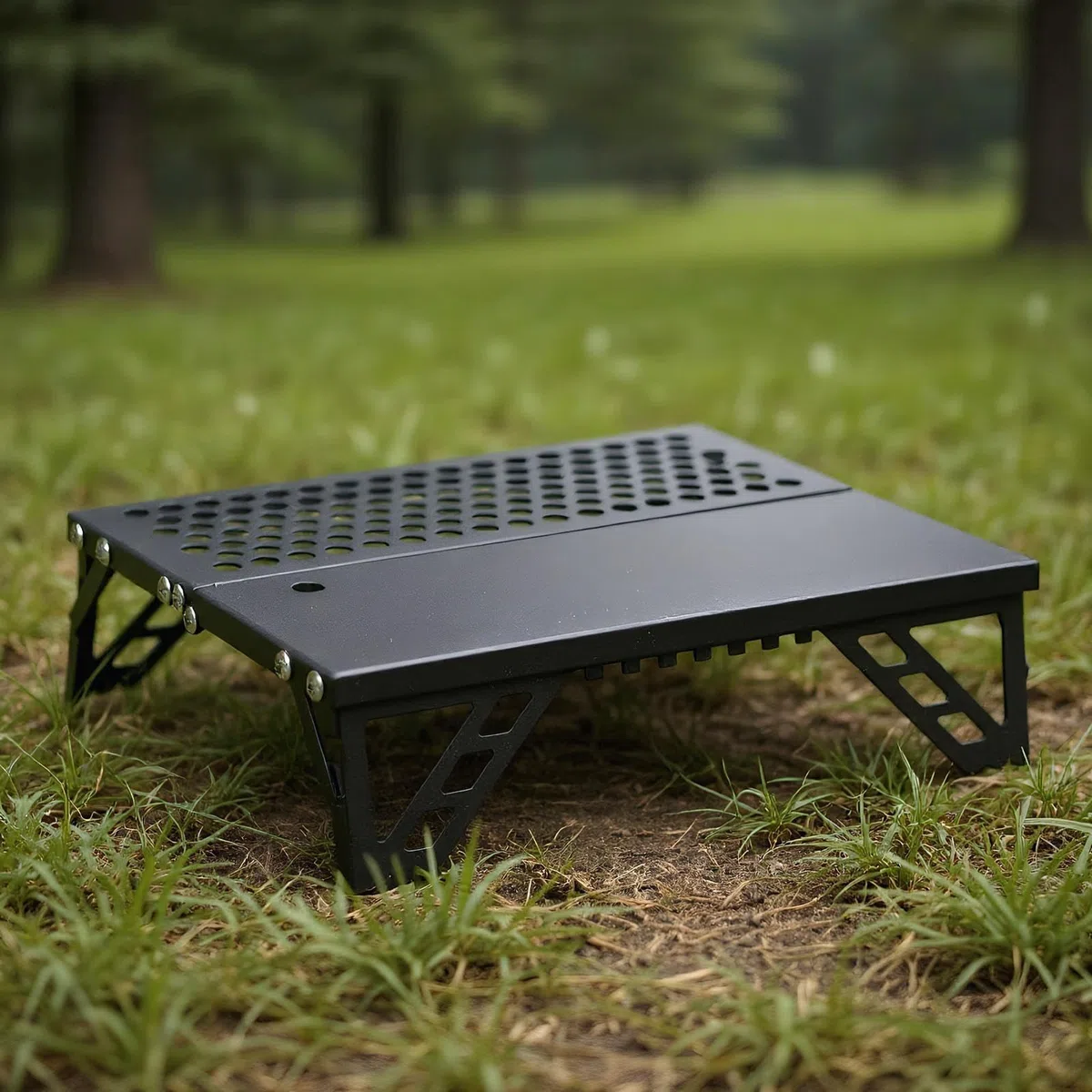 Składany ruszt do grilla ogniskowego ze stopu aluminium, wielofunkcyjny stojak do gotowania na świeżym powietrzu, grille, piknik, patio, imprezy, wędrówki, przenośne akcesoria do grilla