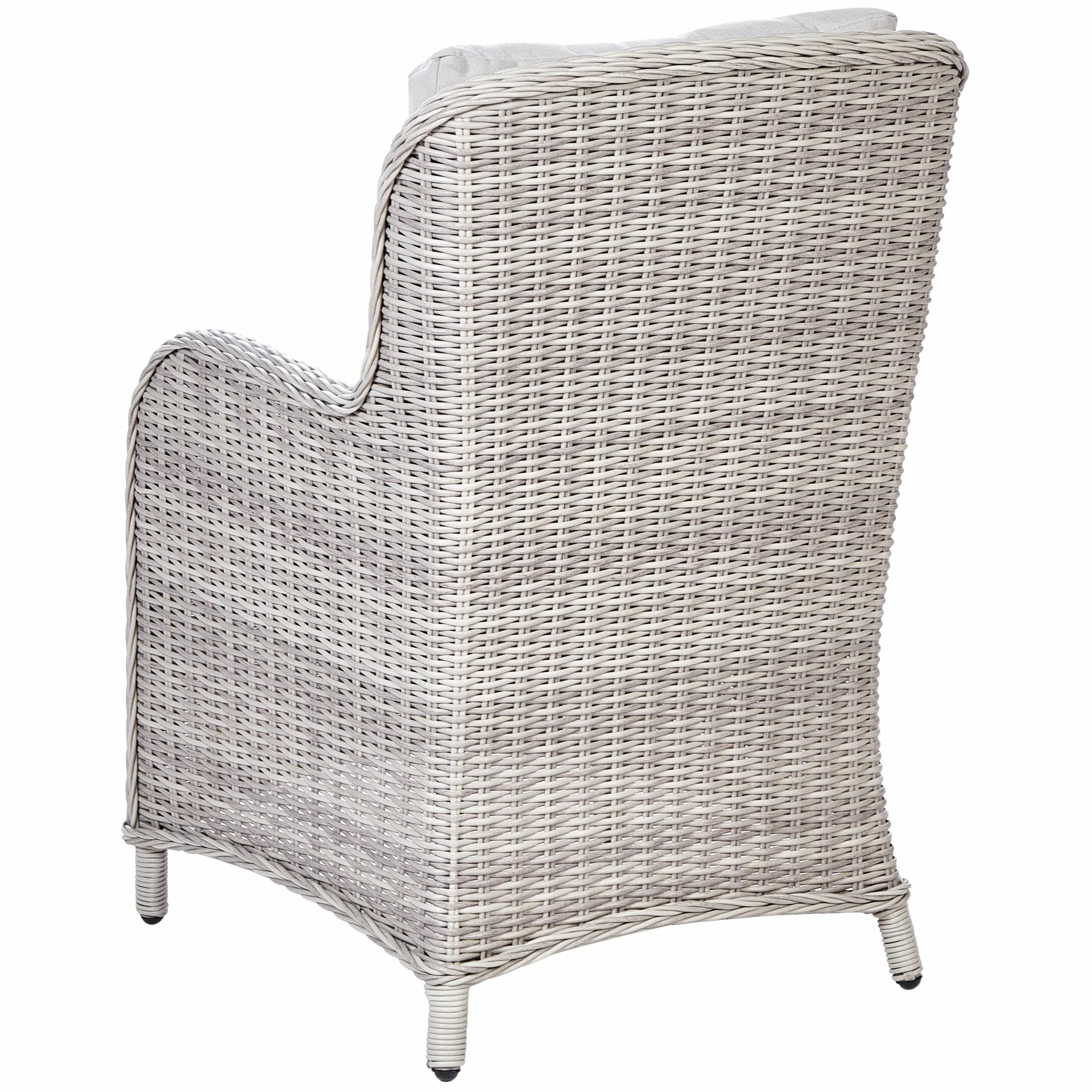 Zestaw 2 krzeseł ogrodowych rattanowych z poduchami szary Cascais