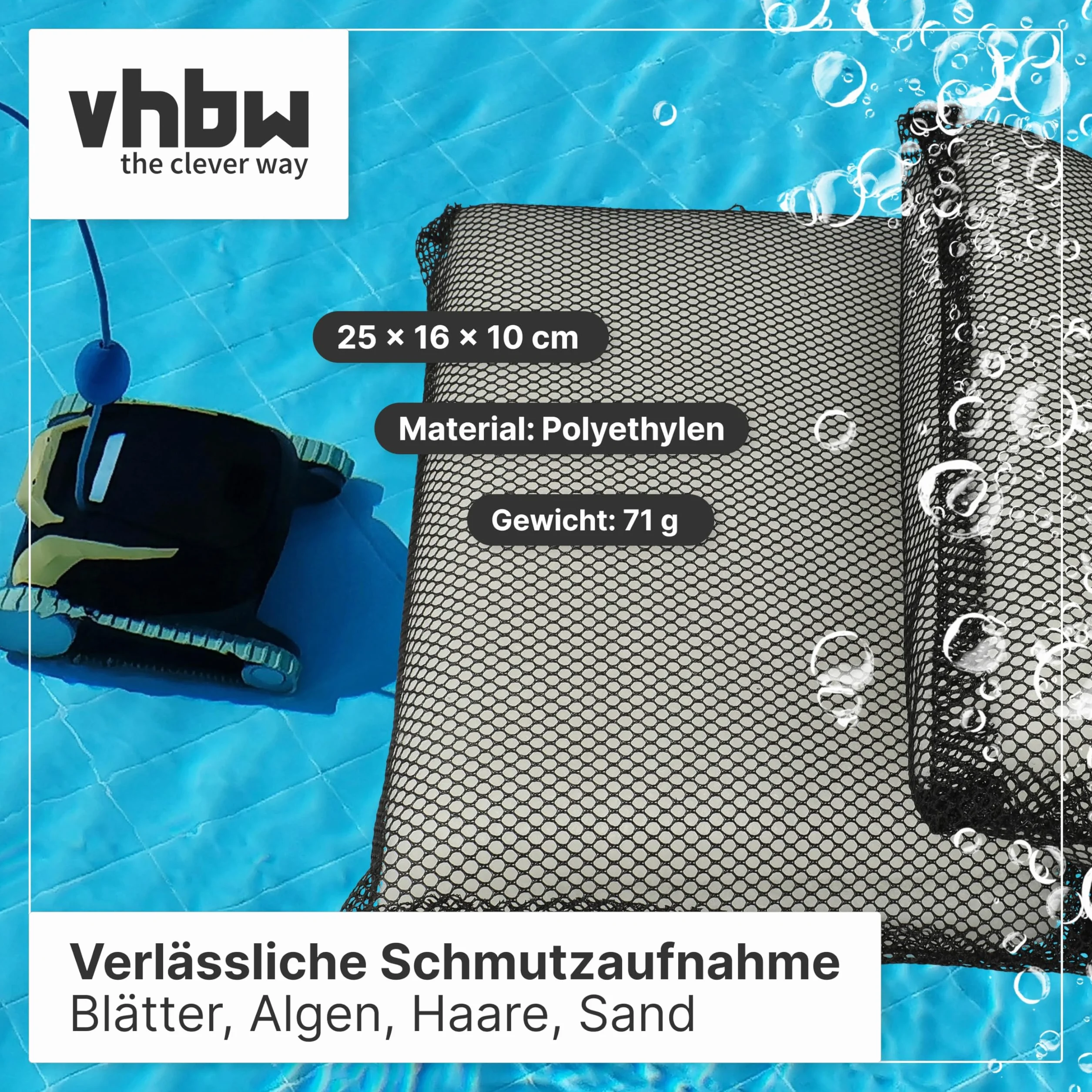 vhbw 2 x podkładka filtrująca kompatybilna z Zodiac Tornax OT2100, OT3200, OT3240 odkurzacz basenowy, robot basenowy – filtr dokładny, 25 x 16 x 4 cm