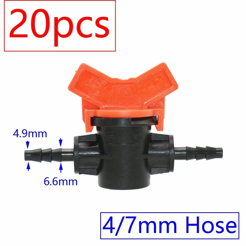 Adapter do węża ogrodowego 20 sztuk zaworu nawadniającego kropelkowego 4/7 3/8/10/12/16/20/25 mm rura kran ogrodowy 1/2" 3/4" męska rura wodna złącze Barb (kolor: N)