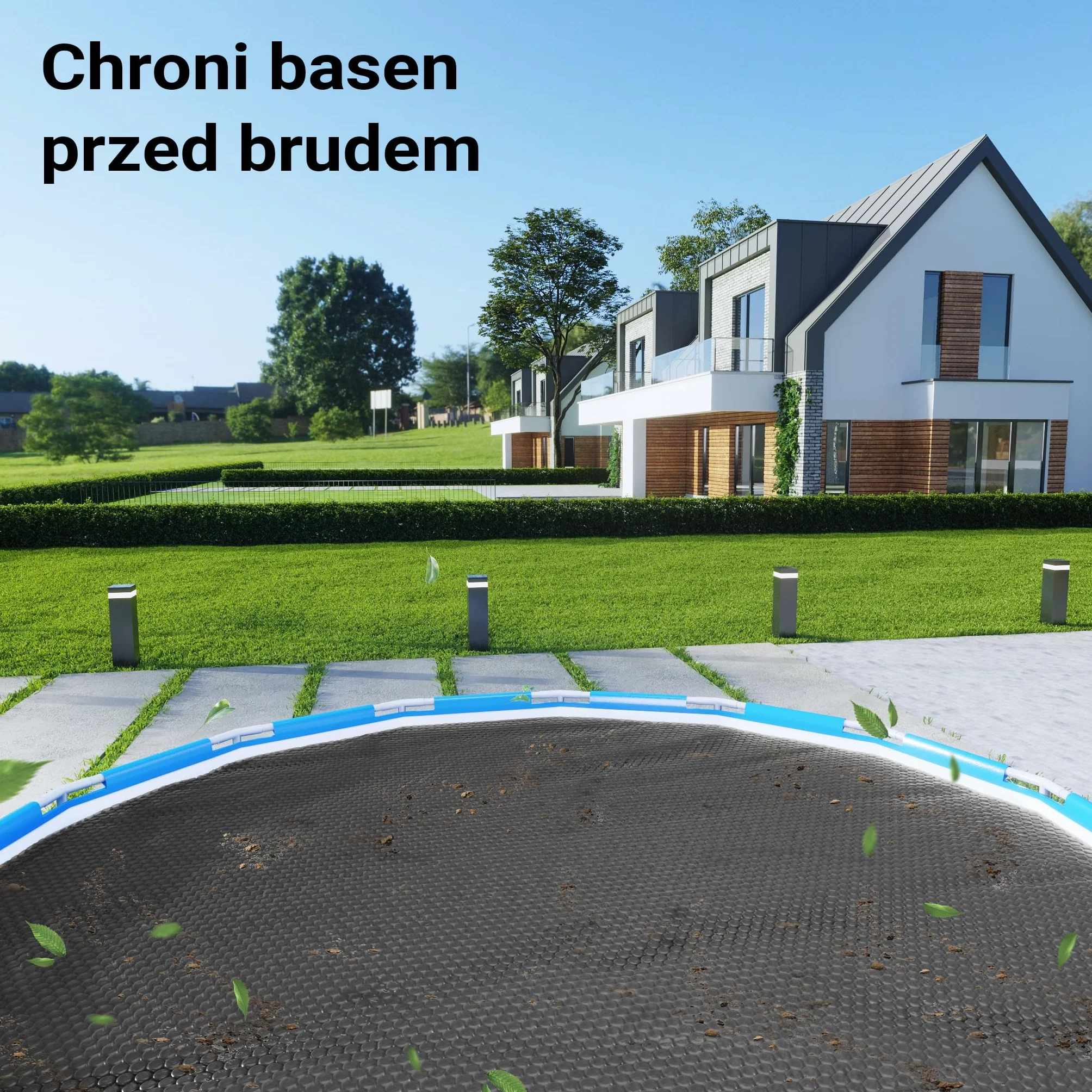 Wiltec Mata solarna do basenu Ø 3,6 m, czarna folia bąbelkowa na basen o grubości 400 µ, okrągła, do podgrzewania wody w basenie